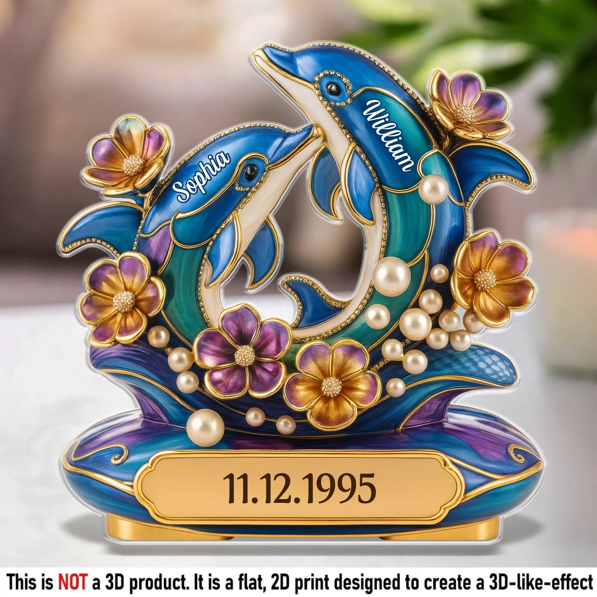 Custom Acrylic Plaque - Personalized Anniversary Wedding Gifts For Husband And Wife, Him And Her - Deep Sea Love