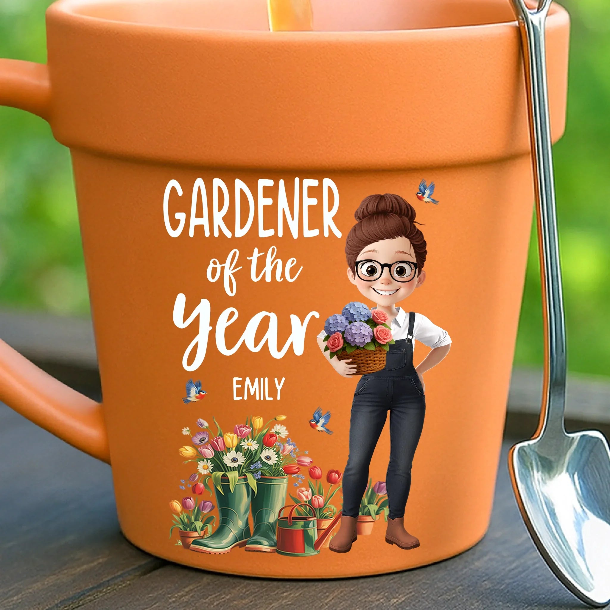Custom Plant Pot Ceramic Mug - Personalized Garden Gifts For Gardeners - Plant Parent Vibes - Flower Pot Mug