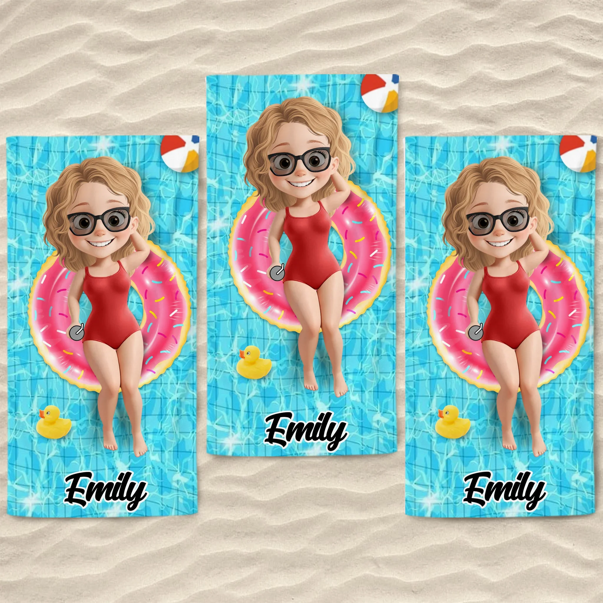 Paradise Found - Bestie Personalized Custom Beach Towel - Summer Vacation Gift, Birthday Pool Party Gift For Best Friends, BFF, Sisters