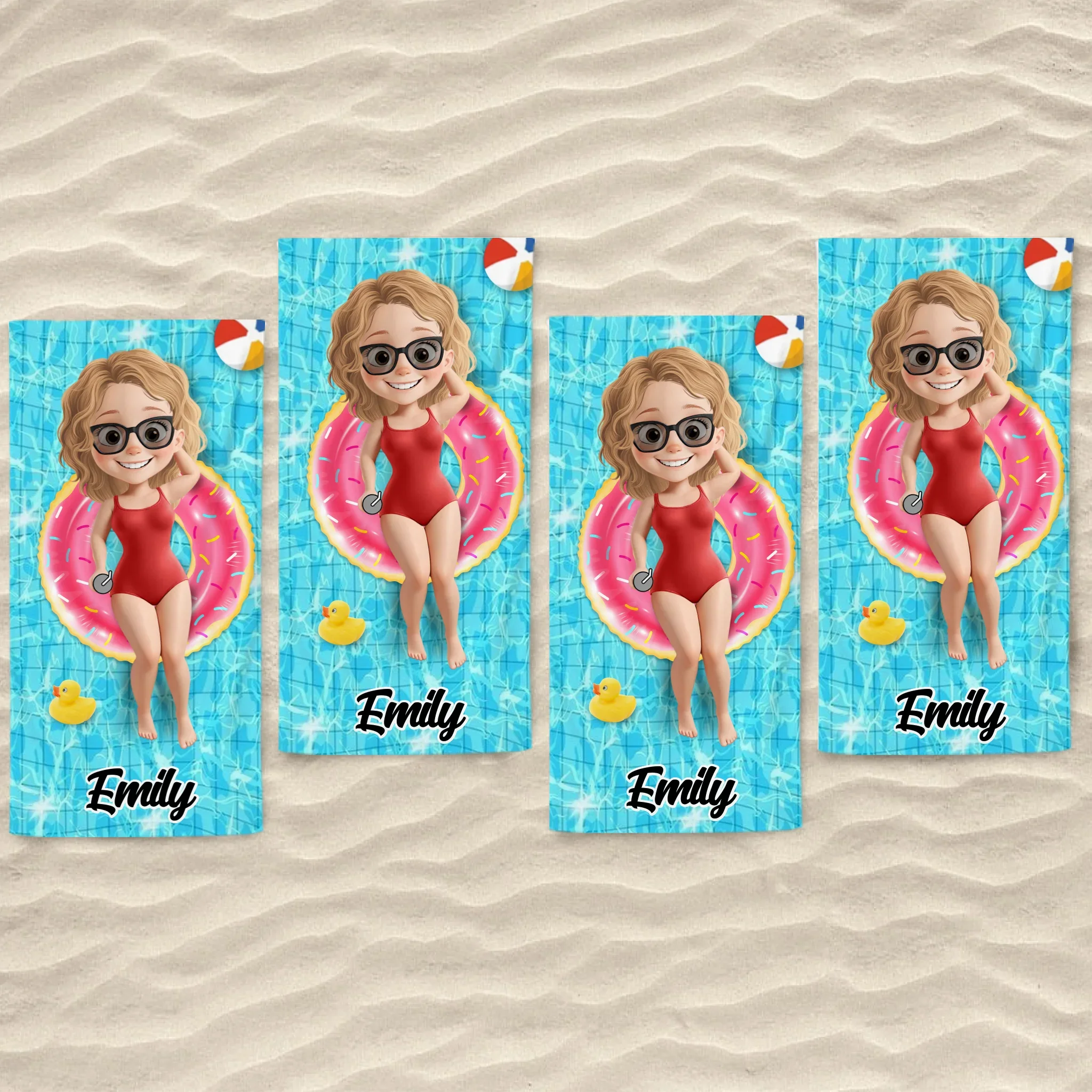 Paradise Found - Bestie Personalized Custom Beach Towel - Summer Vacation Gift, Birthday Pool Party Gift For Best Friends, BFF, Sisters