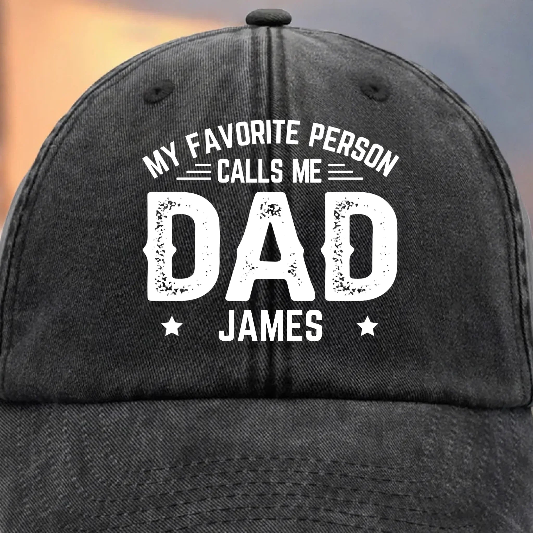 Papa Life, Best Life - Family Personalized Custom Vintage Washed Denim Baseball Cap - Father's Day, Gift For Dad, Grandpa