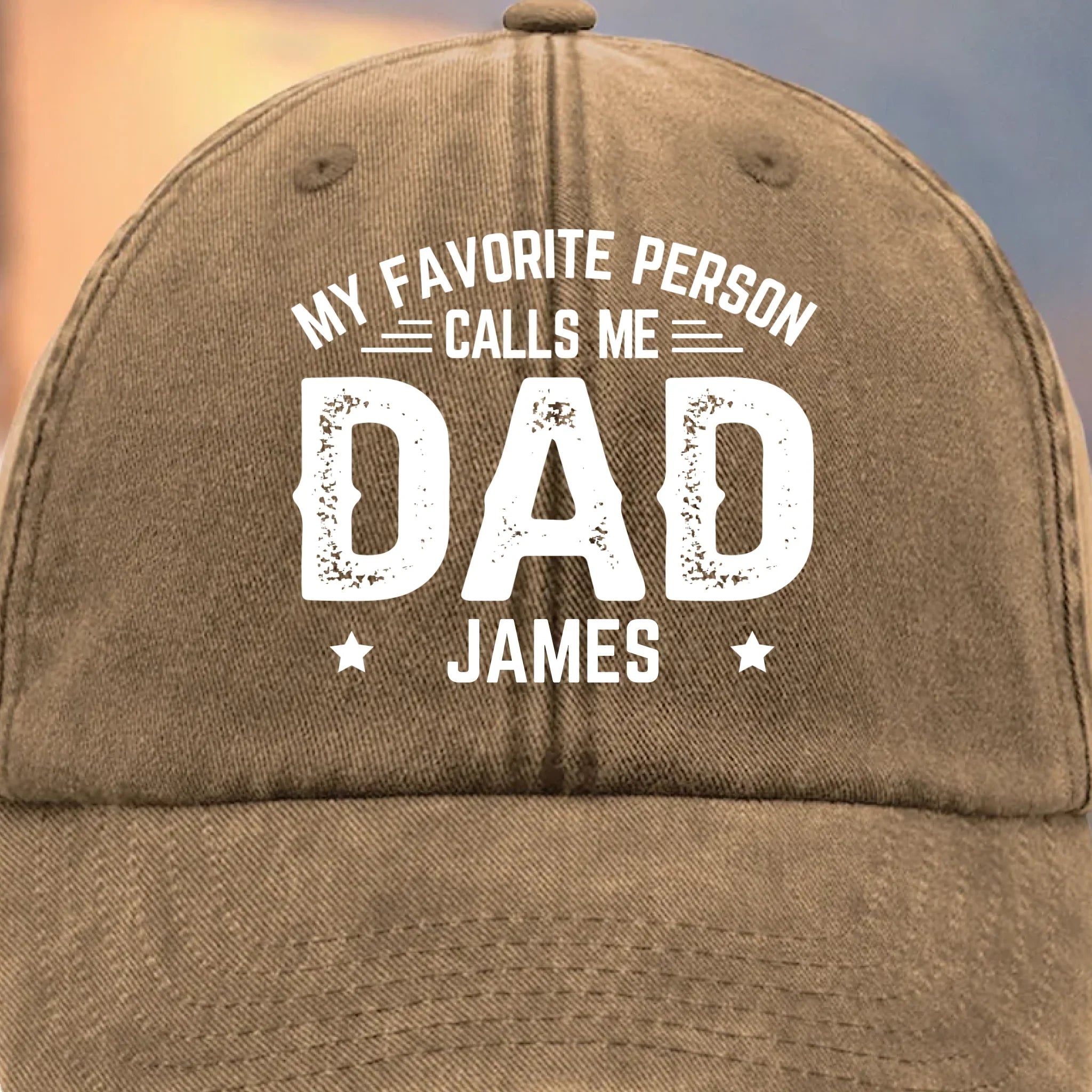 Papa Life, Best Life - Family Personalized Custom Vintage Washed Denim Baseball Cap - Father's Day, Gift For Dad, Grandpa