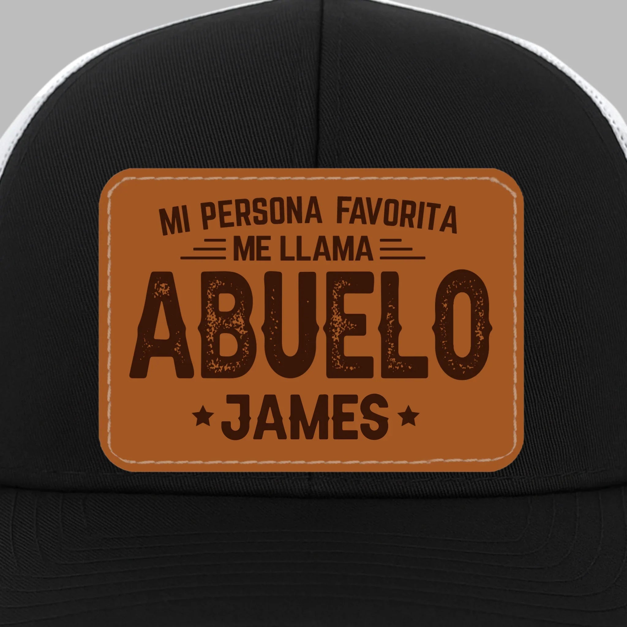 Gorra De Malla Con Parche De Cuero Personalizada - Regalos De Cumpleaos Personalizados Para Pap, Abuelo - Pap Y Orgulloso Cada Da