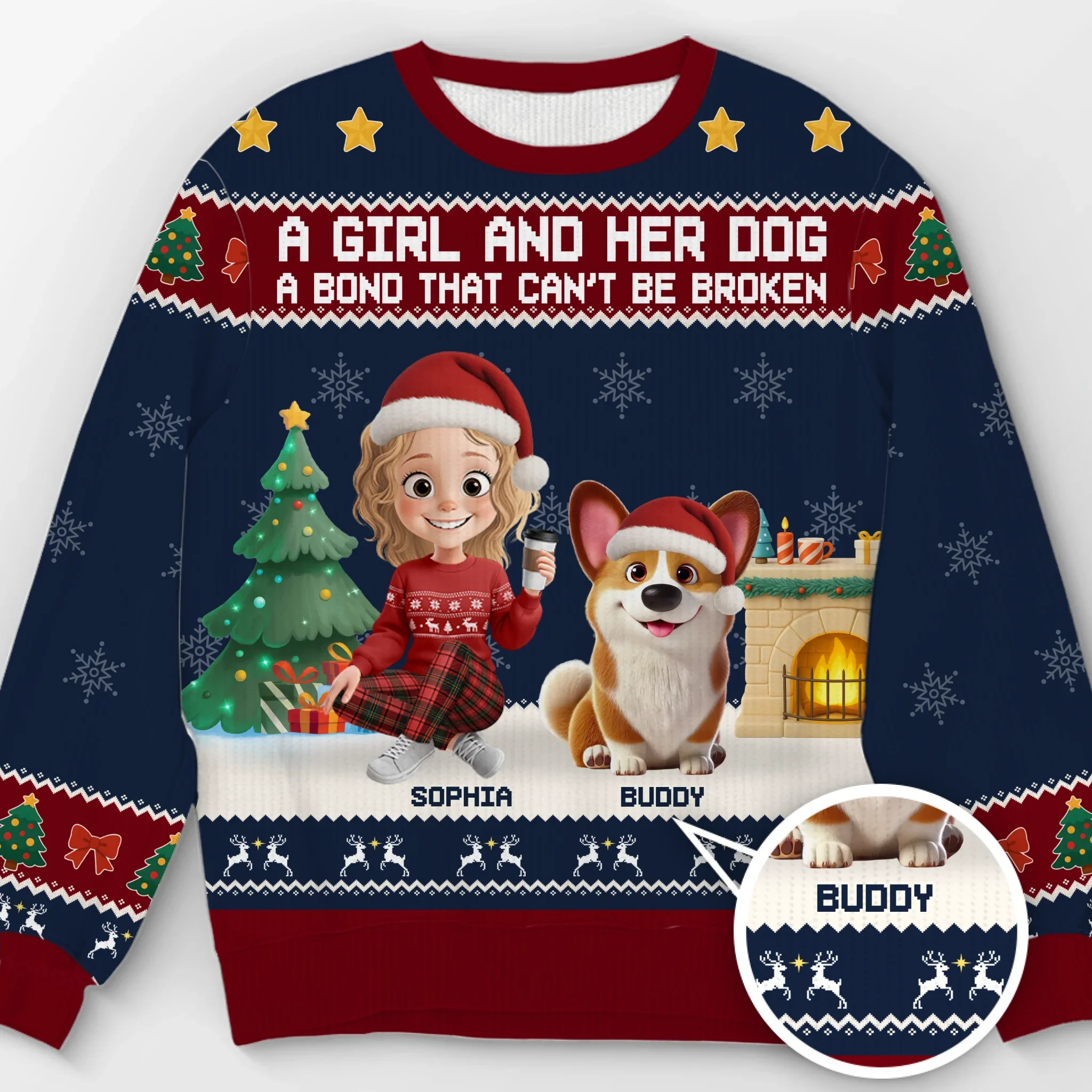 Custom Unisex Ugly Sweatshirt - Personalized Christmas Birthday Gifts For Dog Cat Lovers, Dog Dad And Mom, Cat Owners - Forever My Fur Family