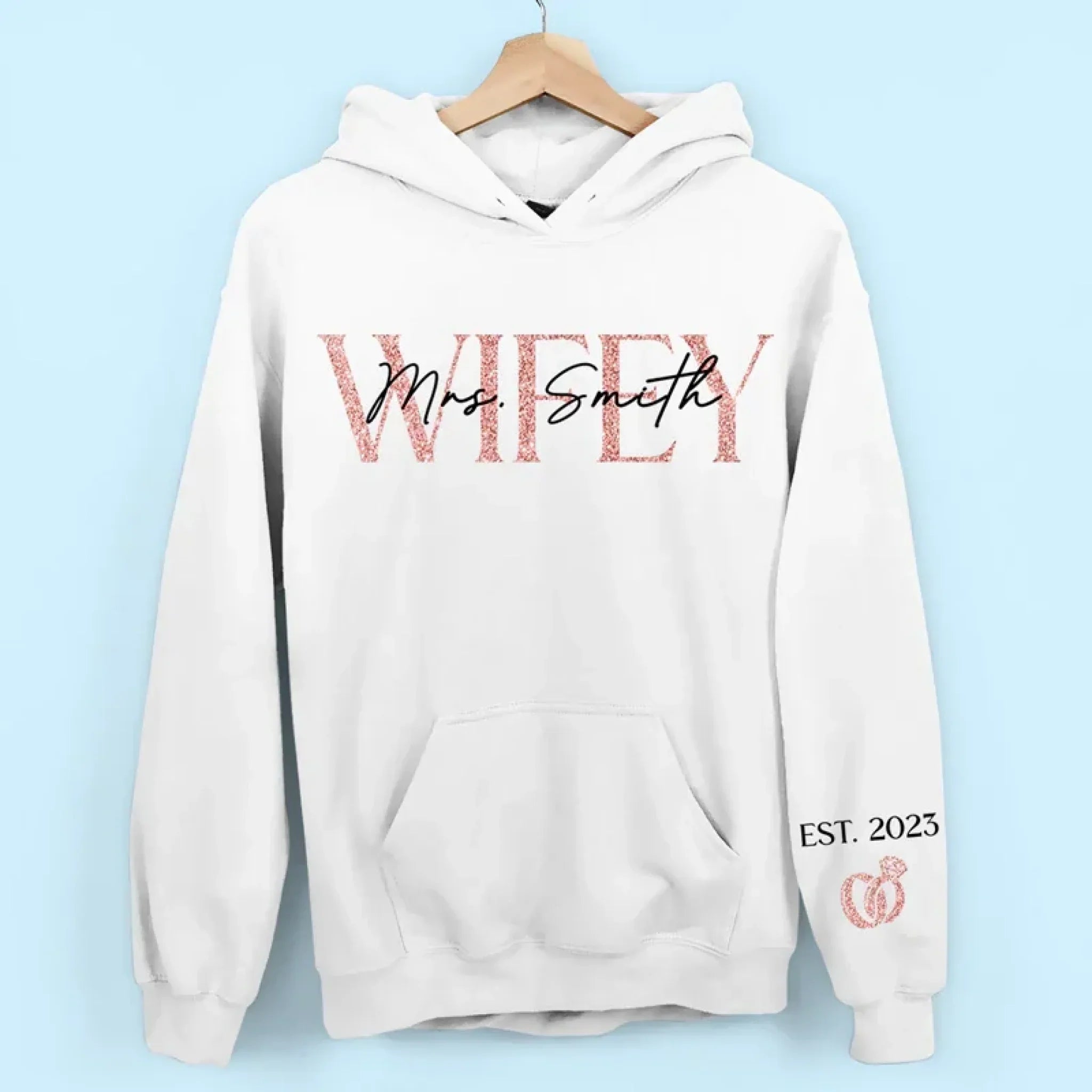 Custom Unisex Sweatshirt, Hoodie With Design On Sleeve - Personalized Gifts For Husband And Wife, Him And Her - You Complete Me