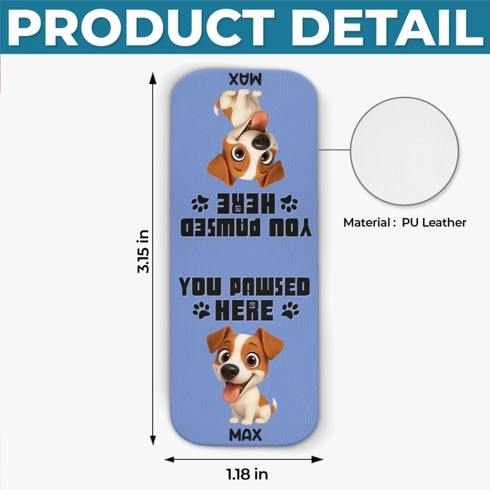 Custom Leather Magnetic Bookmark - Personalized Bookish Gifts For Book Lovers, Bookworms, Dog Cat Lovers, Dog Dad And Mom, Cat Owners - Reading Is Better With Paws