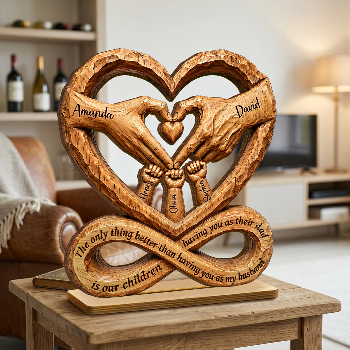 The Only Better Thing - Personalized 2-Layered Wooden Plaque - Gift for Husband