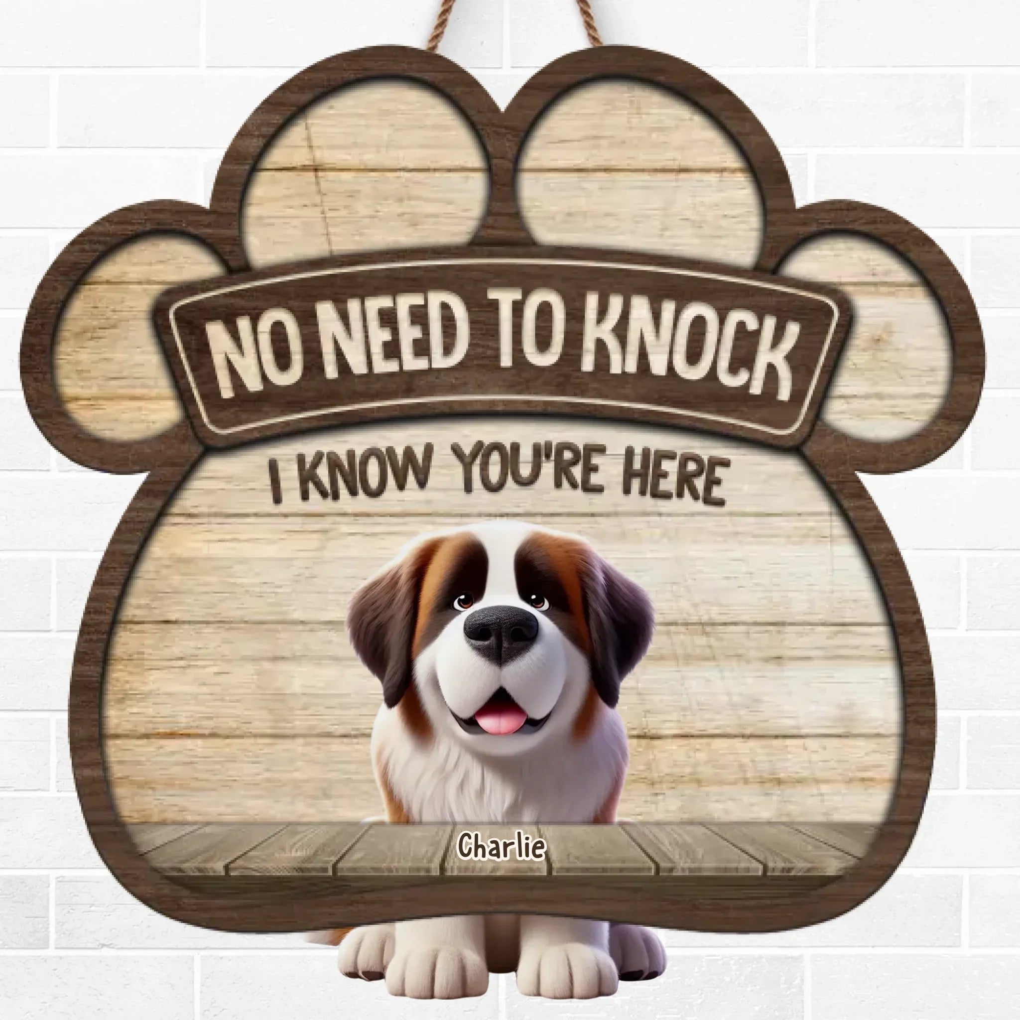 Welcome To Our Home - Dog Personalized Custom Home Decor Wood Sign - House Warming Gift For Pet Owners, Pet Lovers