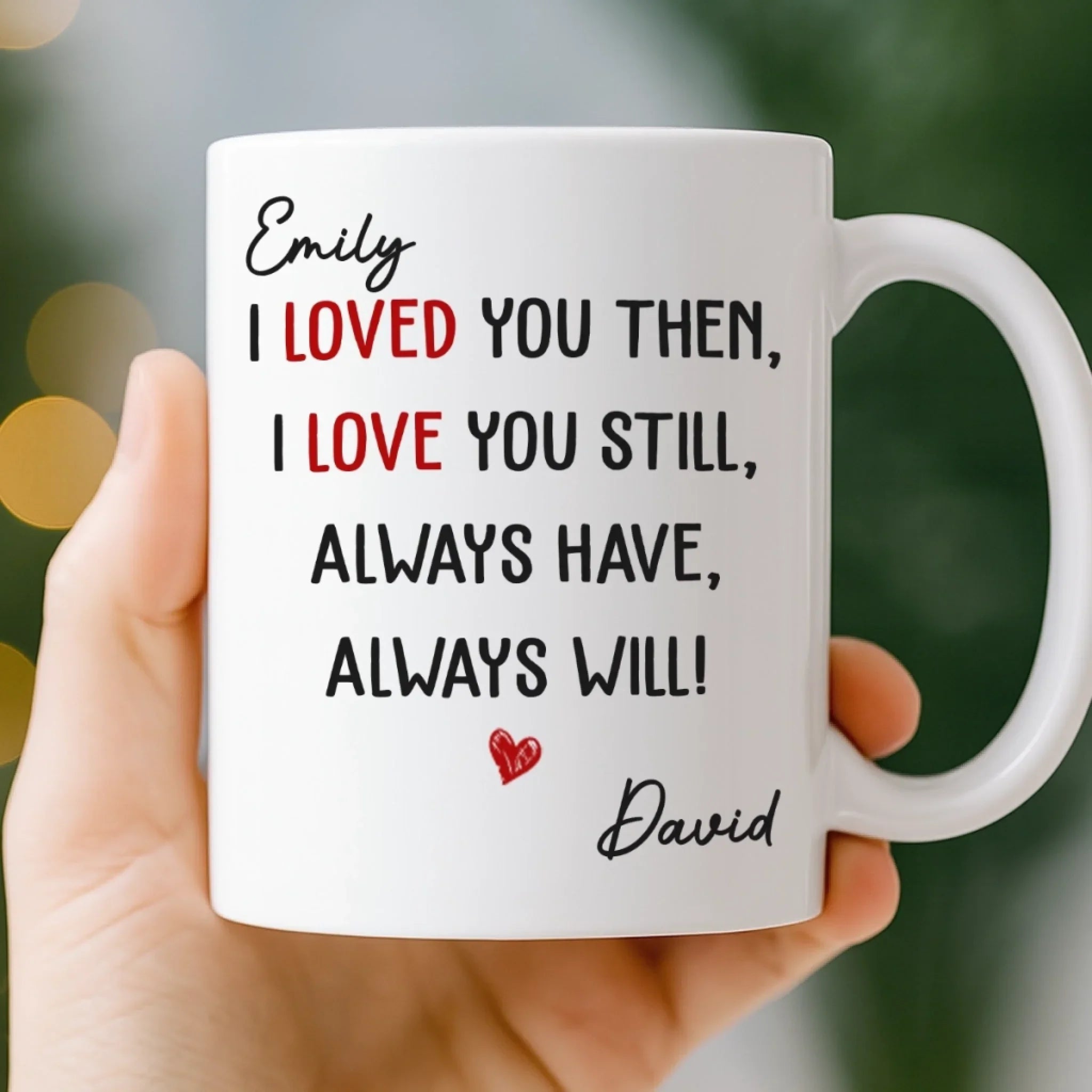 Custom Mug - Personalized Anniversary Christmas Wedding Gifts For Husband And Wife, Him And Her - My Heart Stayed With You