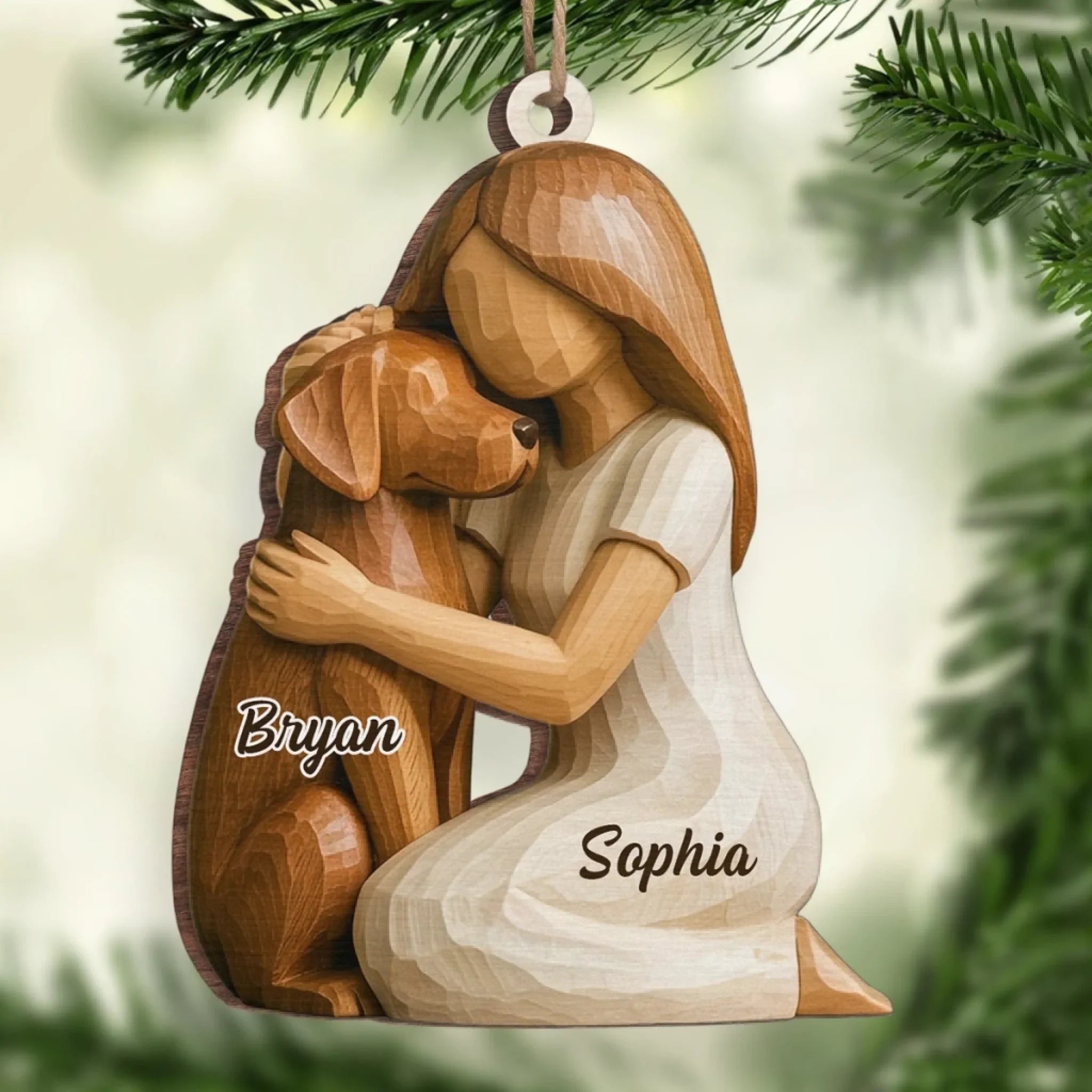 Custom Wood Ornament - Personalized Pet Christmas Memorial Sympathy Gifts For Dogs - Still Wagging In My Heart