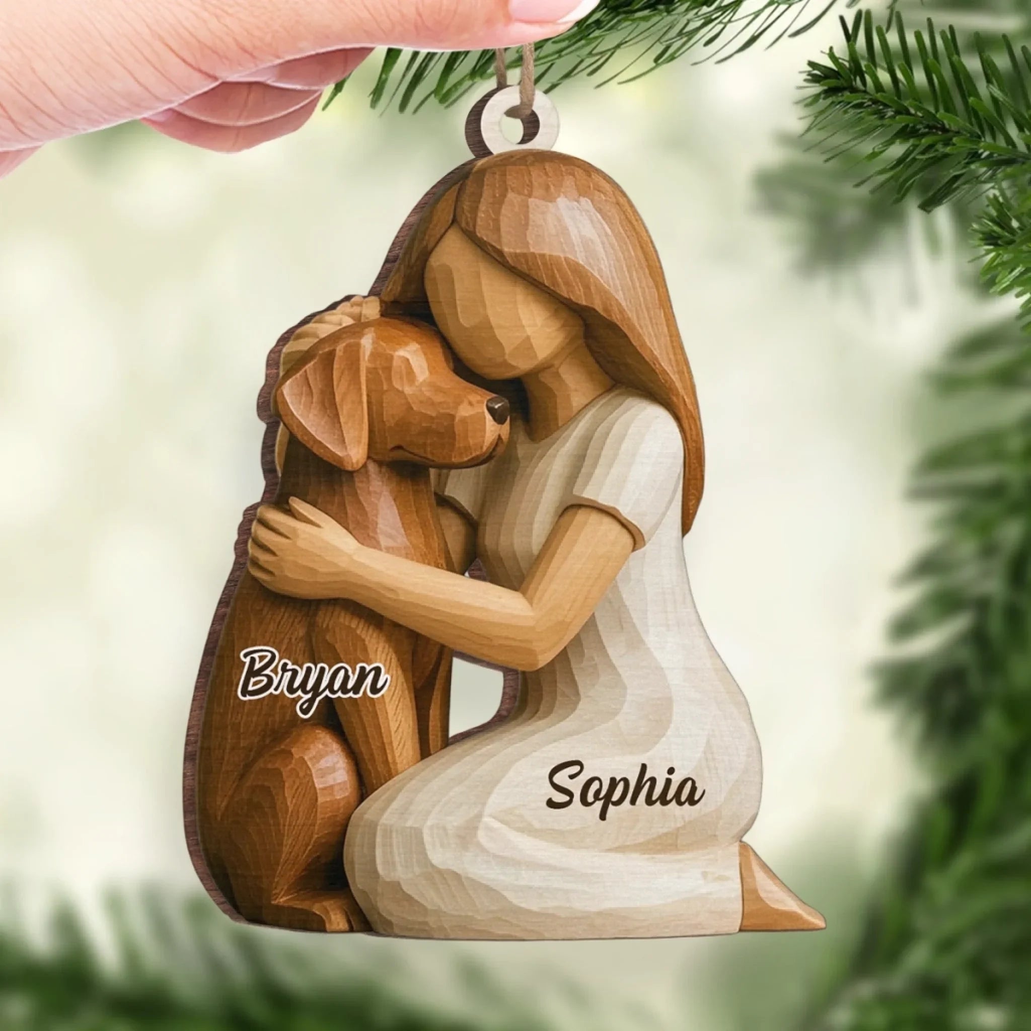 Custom Wood Ornament - Personalized Pet Christmas Memorial Sympathy Gifts For Dogs - Still Wagging In My Heart