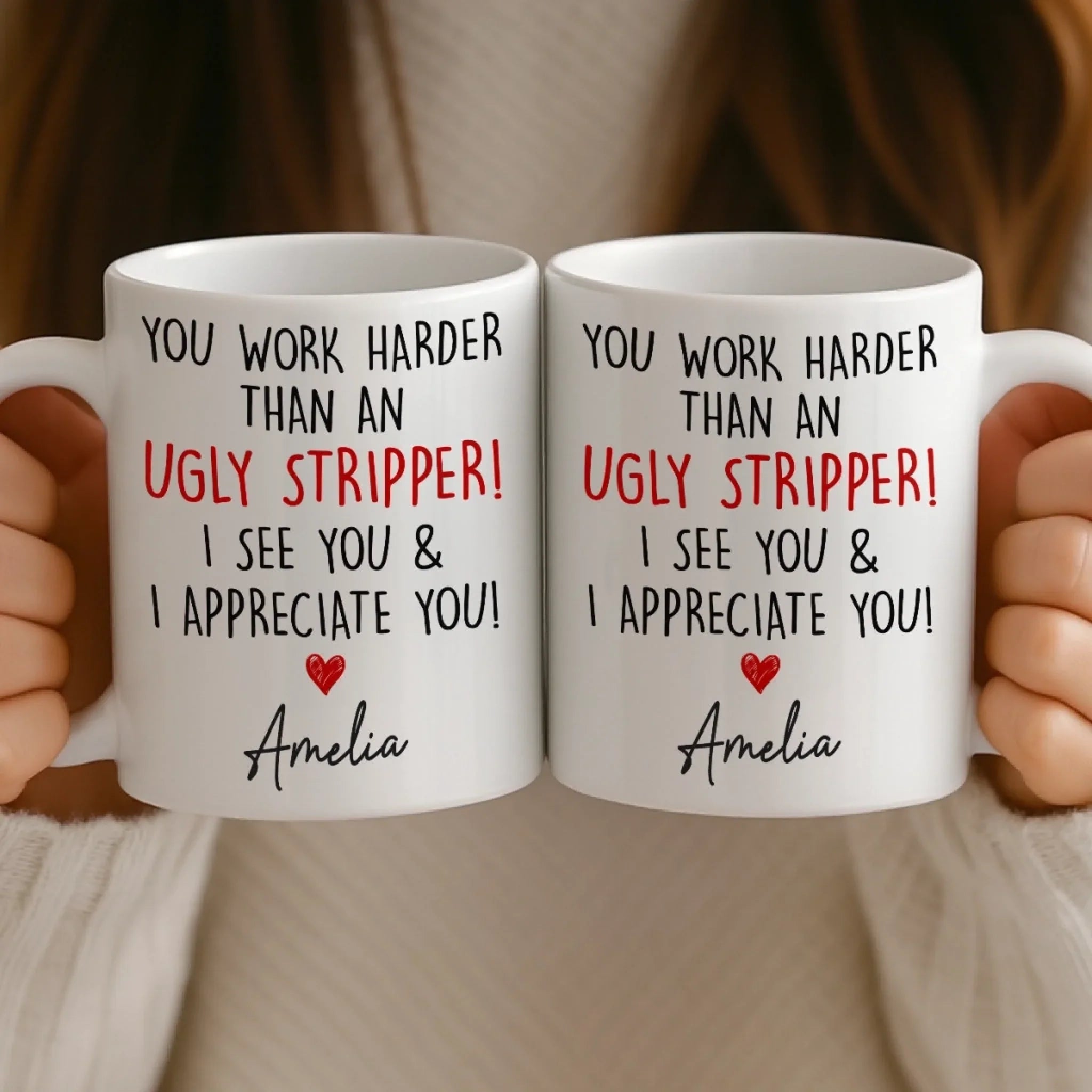 Custom Mug - Personalized Birthday Gifts For Coworker, Work Bestie - Chaotic But Productive