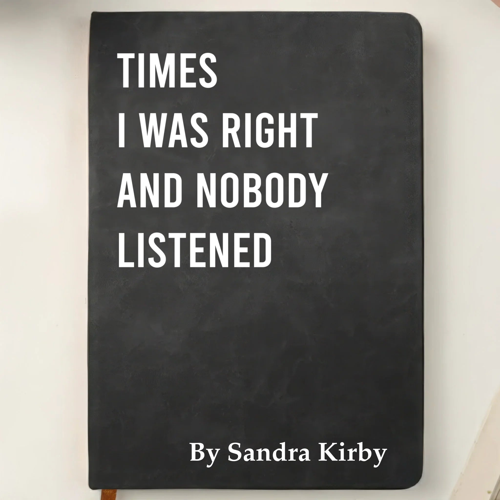 Custom Leather Writing Journal - Personalized Funny Gifts For Coworker, Work Bestie, Best Friends - Sarcasm Storage Unit