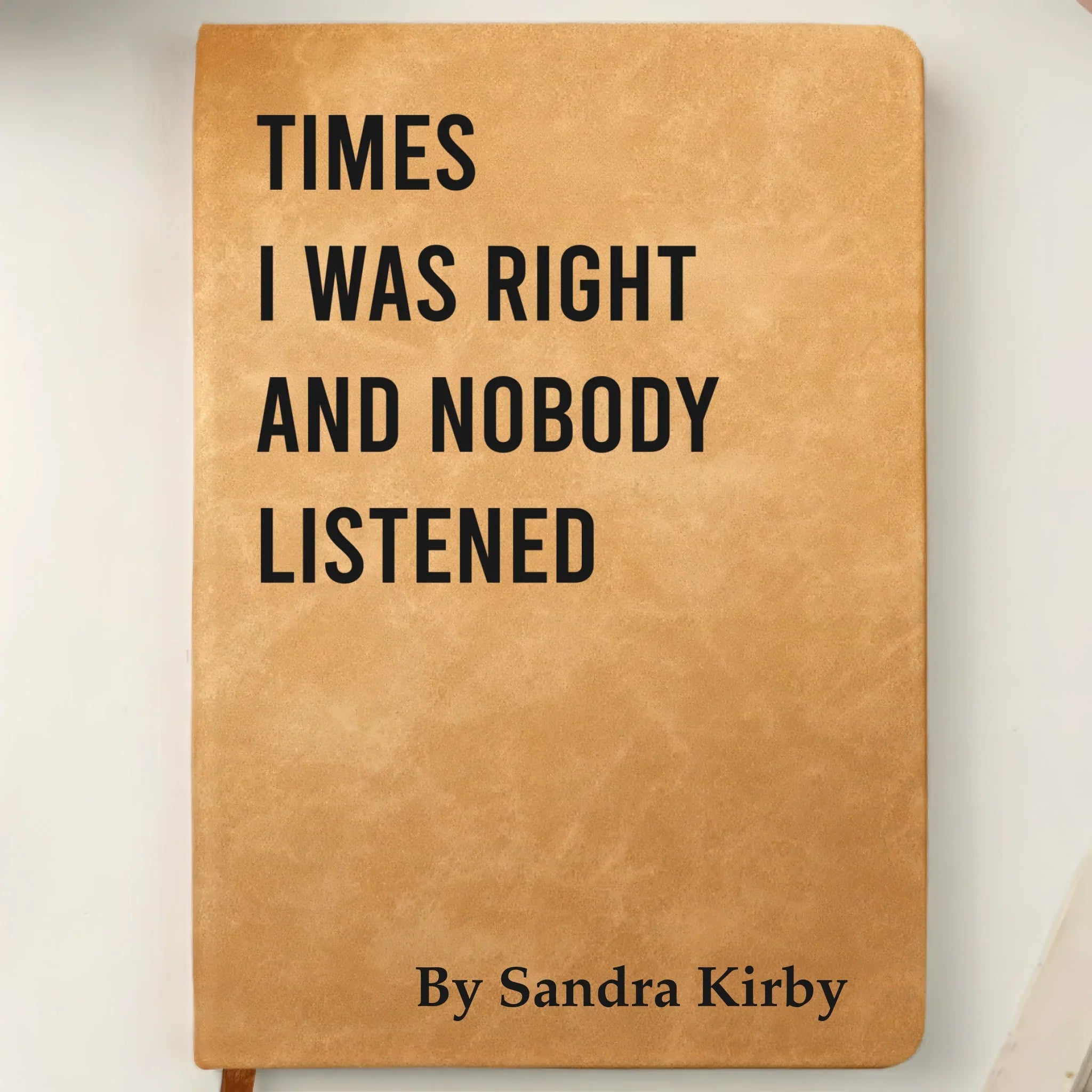 Custom Leather Writing Journal - Personalized Funny Gifts For Coworker, Work Bestie, Best Friends - Sarcasm Storage Unit