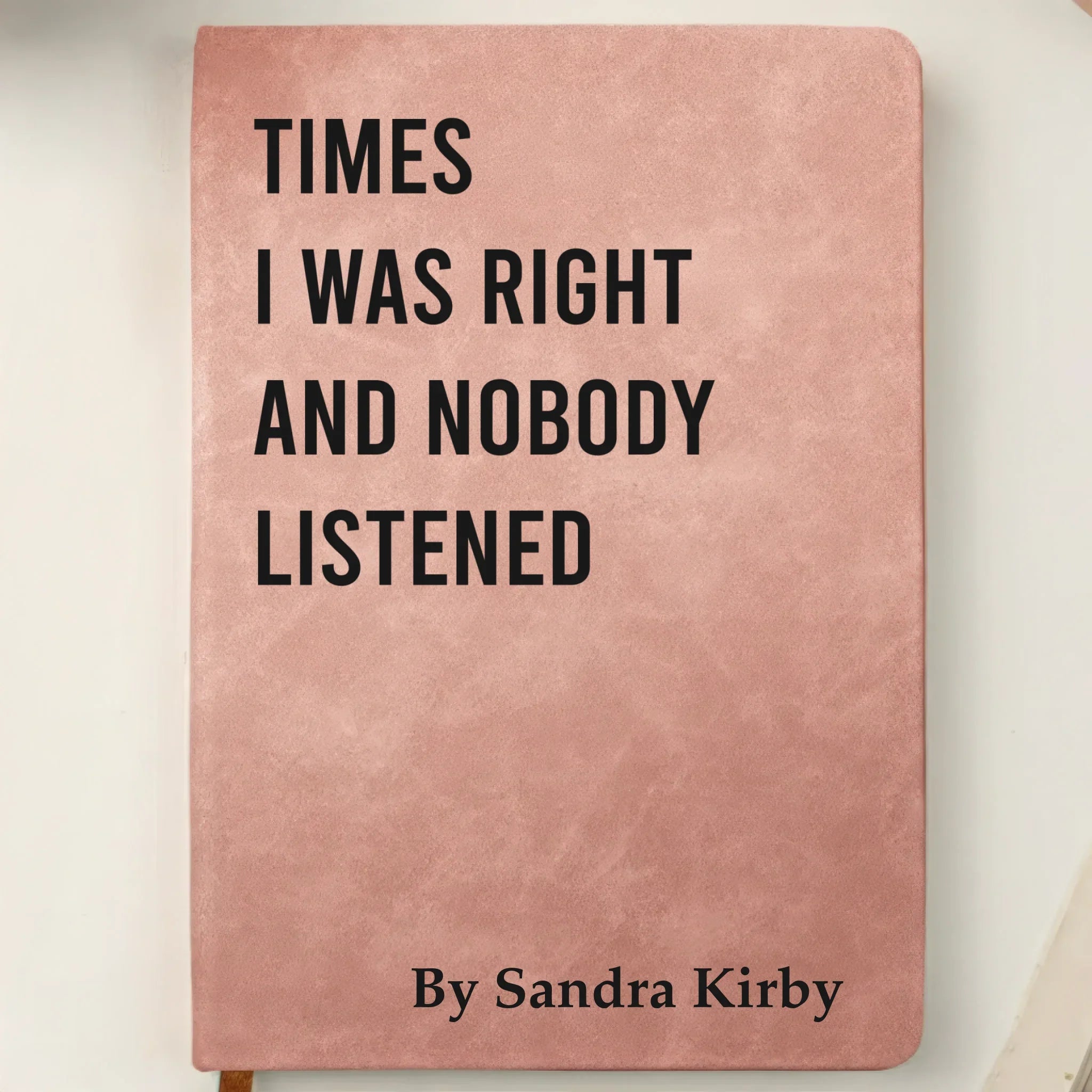 Custom Leather Writing Journal - Personalized Funny Gifts For Coworker, Work Bestie, Best Friends - Sarcasm Storage Unit