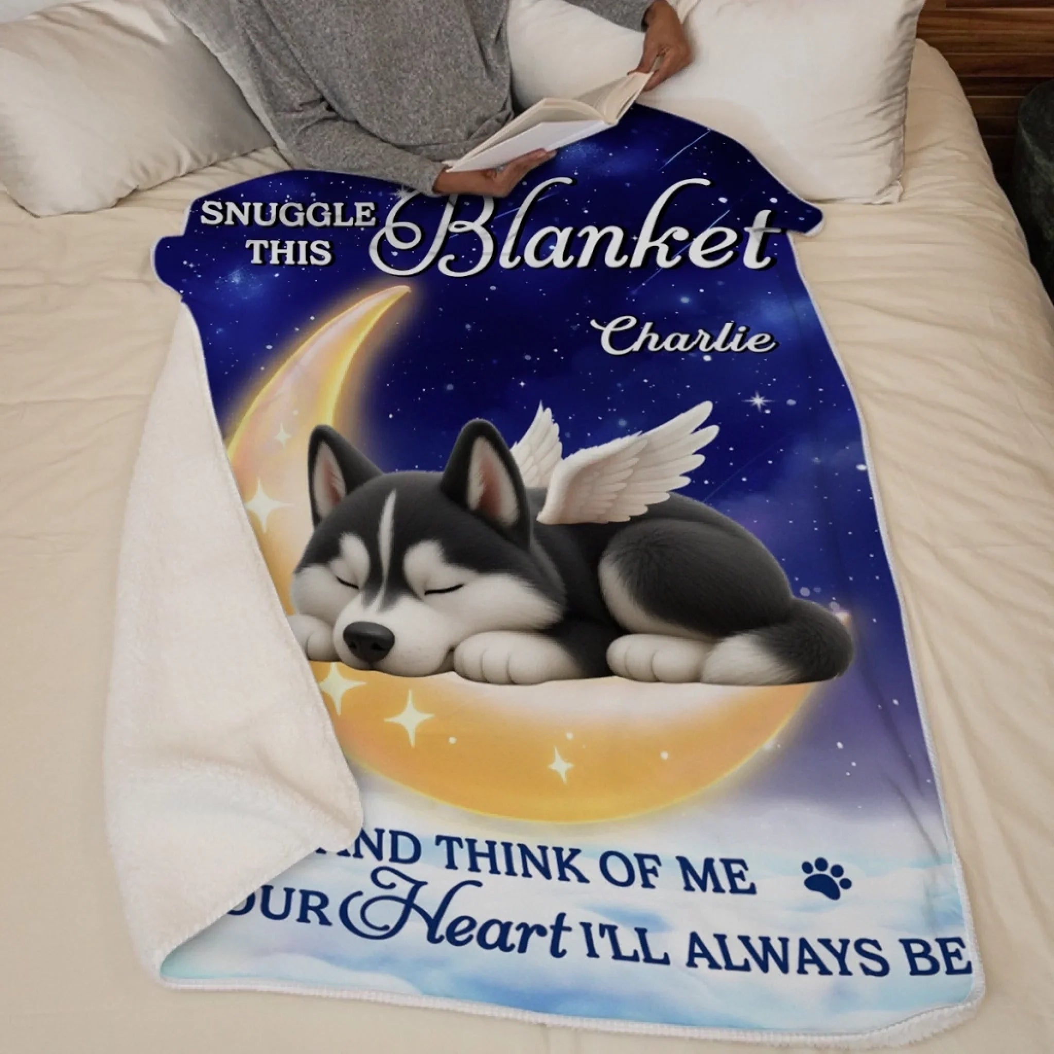 Custom Blanket - Personalized Pet Christmas Memorial Sympathy Gifts For Dogs, Cats - Your Pawprints Stay With Me