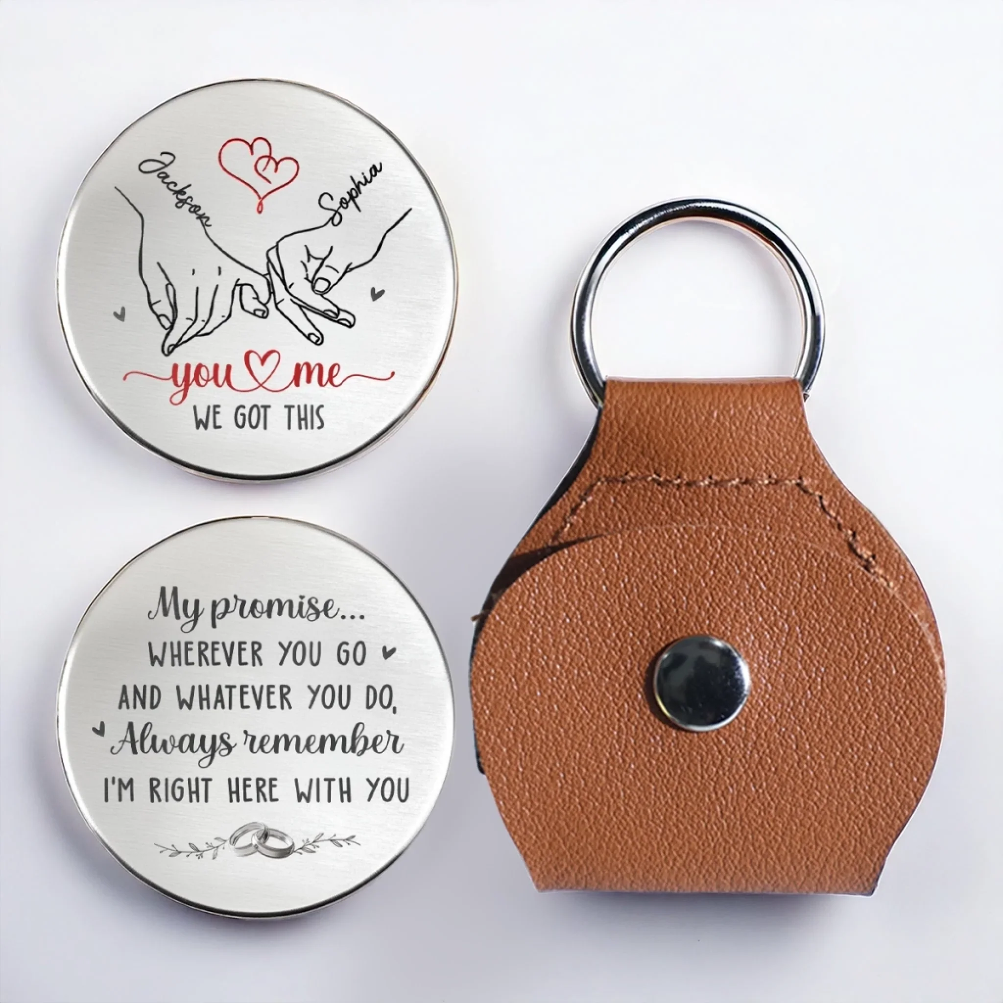 Custom Pocket Hug - Personalized Anniversary Wedding Gifts For Husband And Wife, Him And Her - I Choose You Every Day