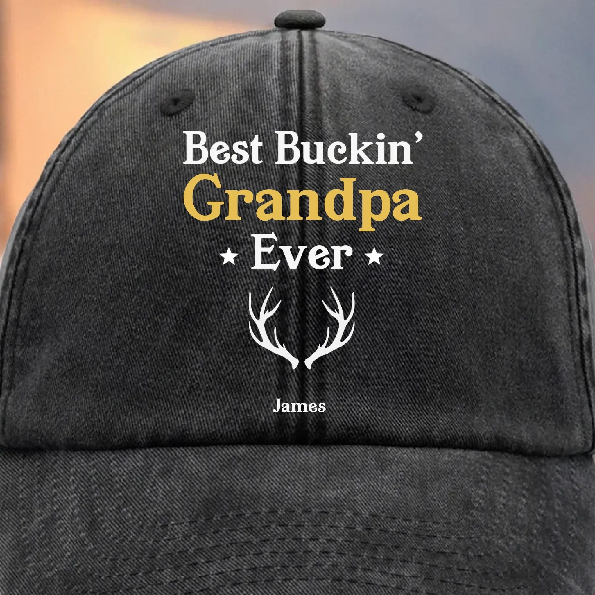 Custom Vintage Washed Denim Baseball Cap - Personalized Birthday Gifts For Dad, Grandpa - Memories Grow Bigger With You