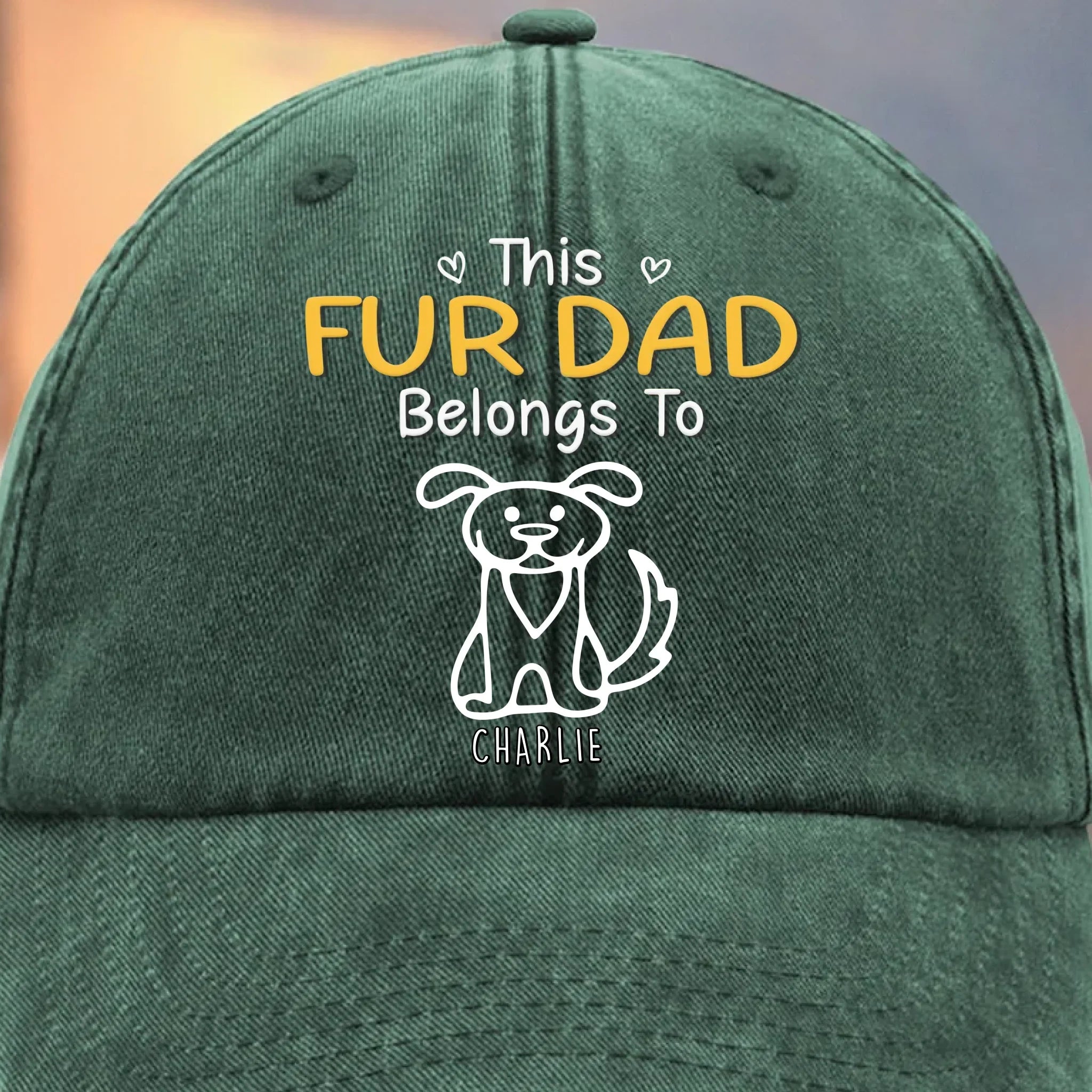 Custom Vintage Washed Denim Baseball Cap - Personalized Birthday Gifts For Dog Cat Lovers, Dog Dad And Mom, Cat Owners - Official Pup Parent