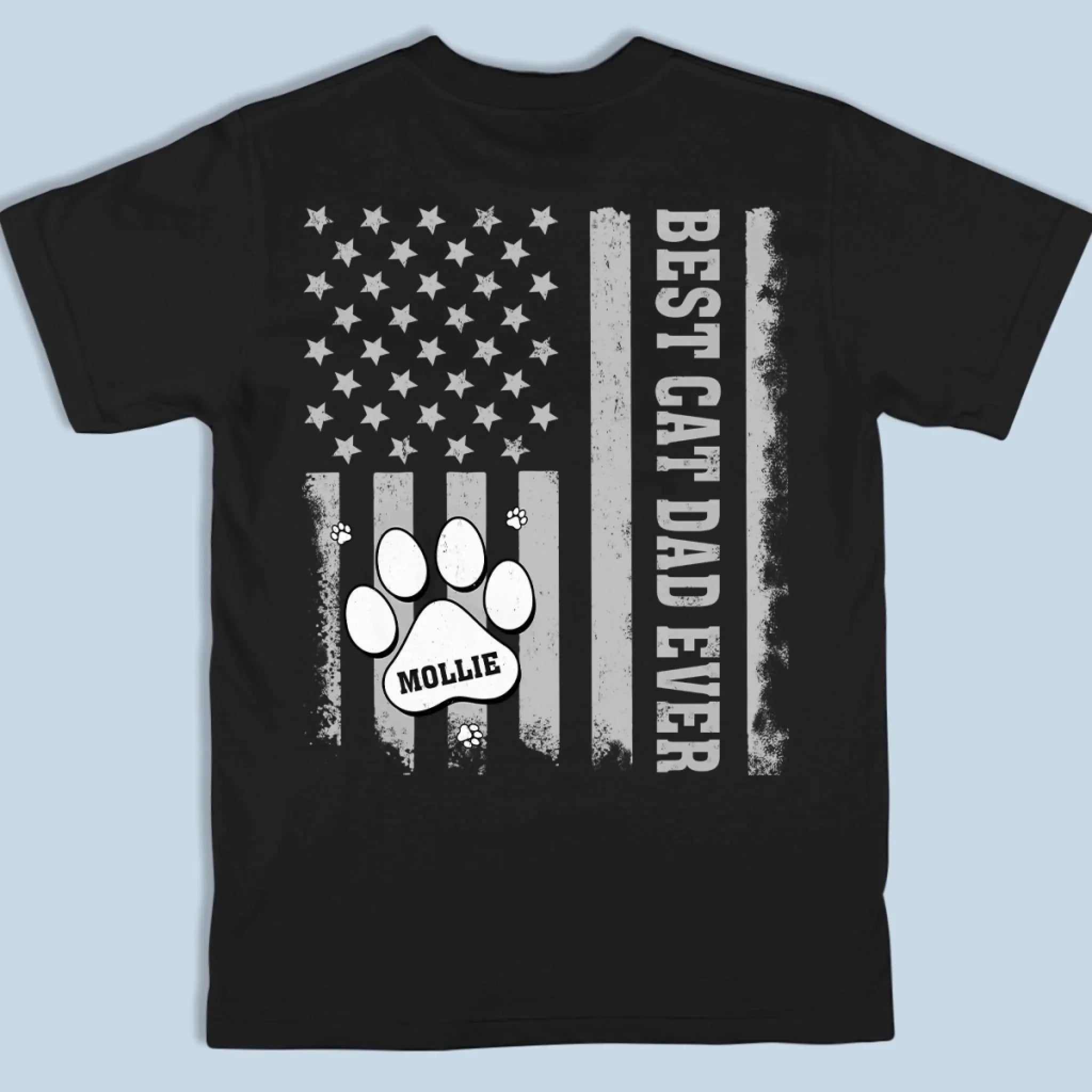 Custom Back Printed Unisex T-shirt, Premium T-shirt, Hoodie - Personalized Christmas Birthday Gifts For Cat Lovers, Cat Mom And Dad - The Real Furry Hero