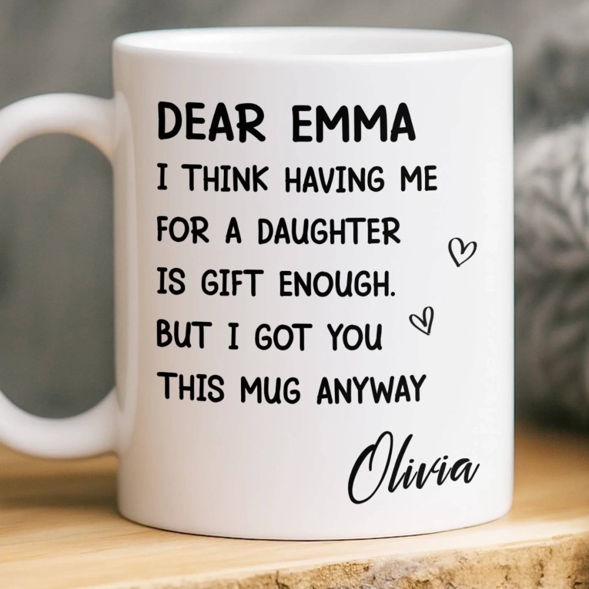 Custom Mug - Personalized Birthday Gifts For Mom, Dad - You Make My World Better