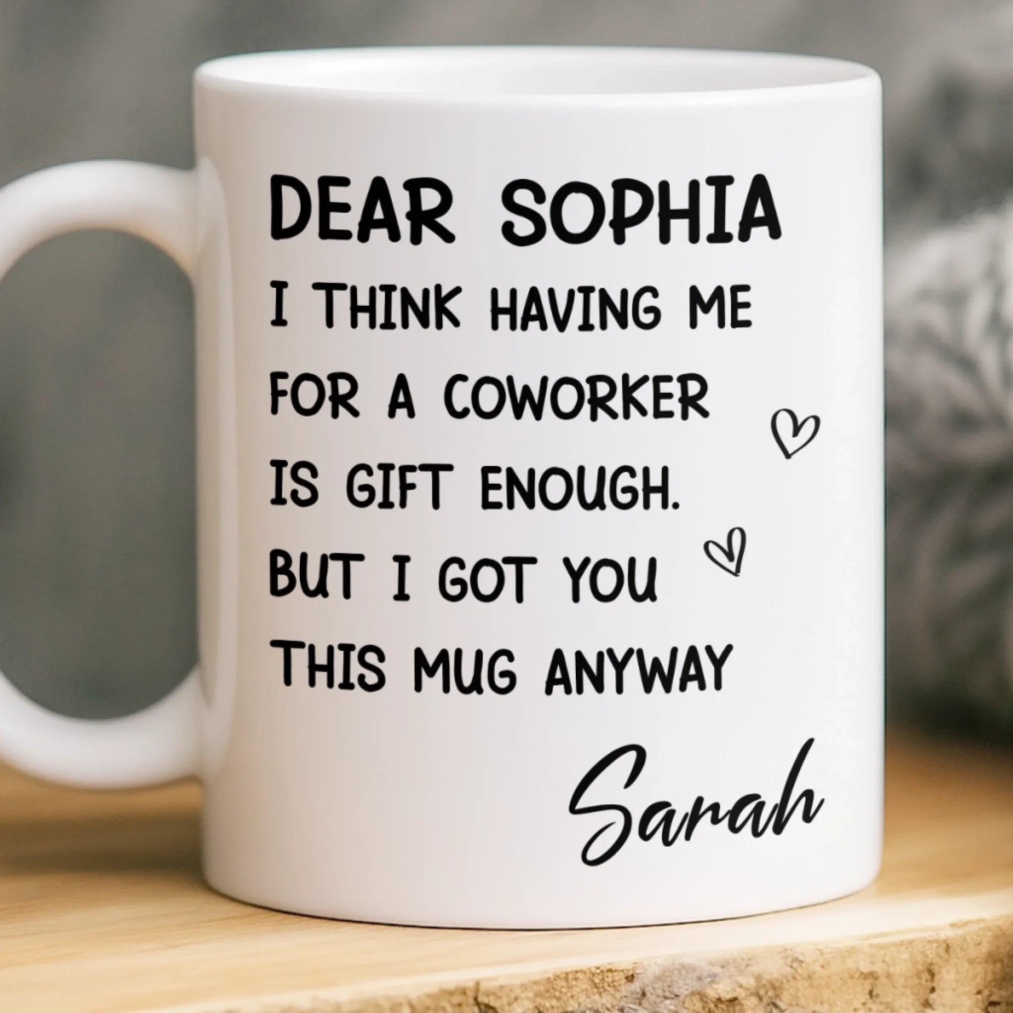 Custom Mug - Personalized Birthday Gifts For Coworker, Work Bestie - Your Effort Inspires Me