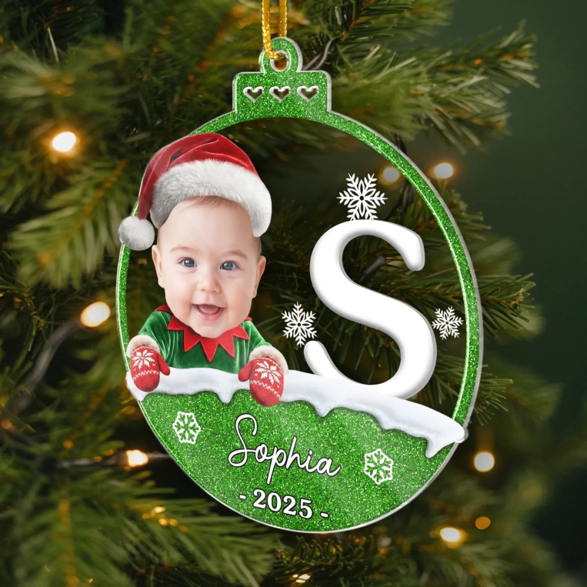 Custom Photo Acrylic Ornament - Personalized Christmas Birthday Gifts For Kids - Joy To My Little Star