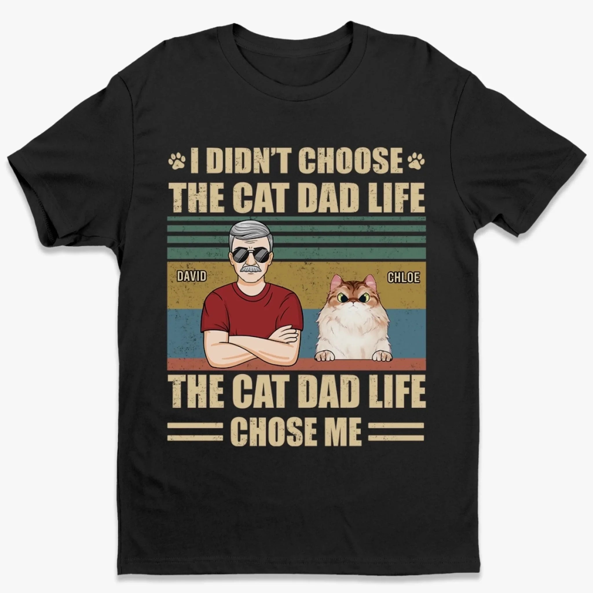 Custom Unisex T-shirt, Premium T-shirt, Hoodie - Personalized Christmas Birthday Gifts For Cat Lovers, Cat Mom And Dad - Real Men Respect Whiskers
