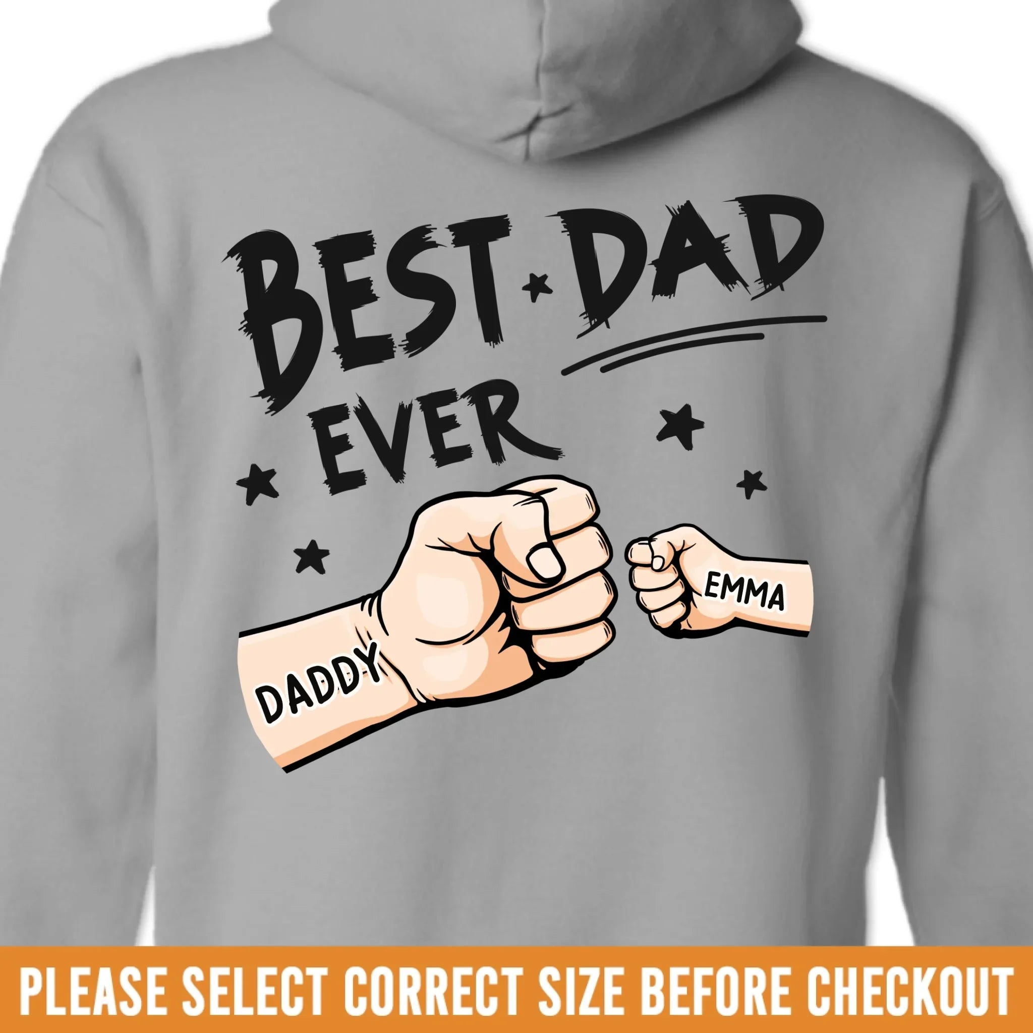 Custom Back Printed Unisex T-shirt, Premium T-shirt, Hoodie - Personalized Birthday Gifts For Dad, Grandpa - You Are My Hero