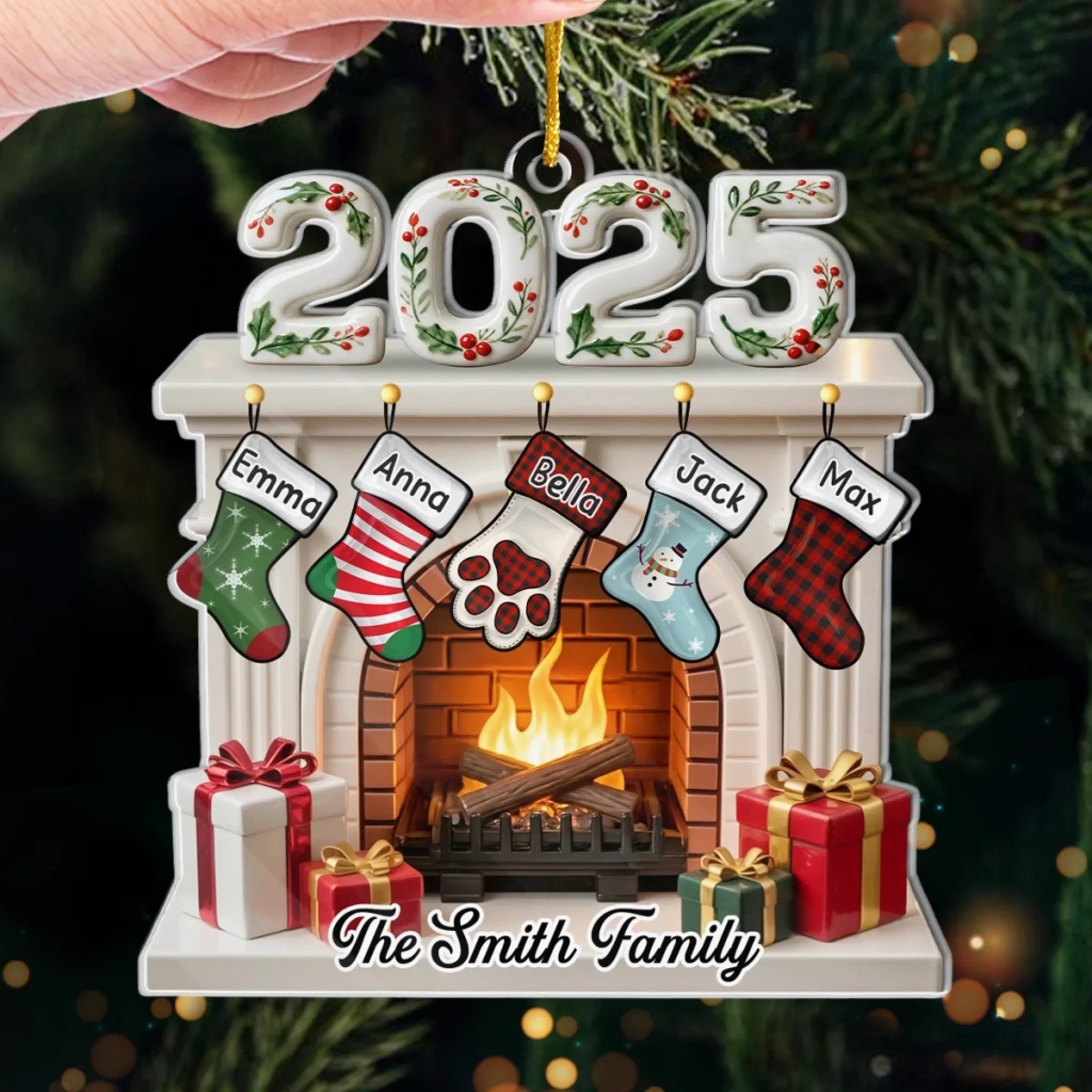 Custom Acrylic Ornament - Personalized Christmas Birthday Gifts For Mom, Dad, Brother, Sister, Kids - You Make My Holiday Shine