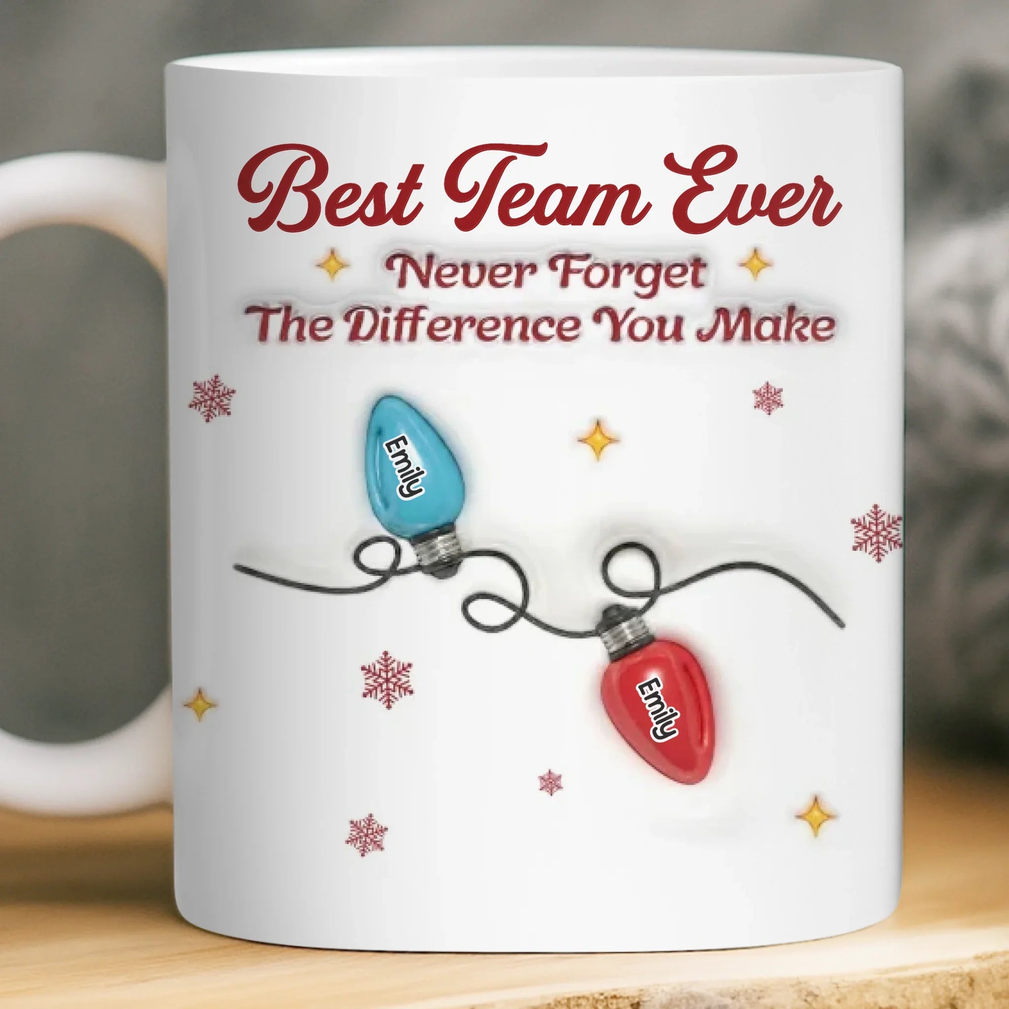 Custom Mug - Personalized Christmas Birthday Gifts For Coworker, Work Bestie - Making Spirits Bright At Work