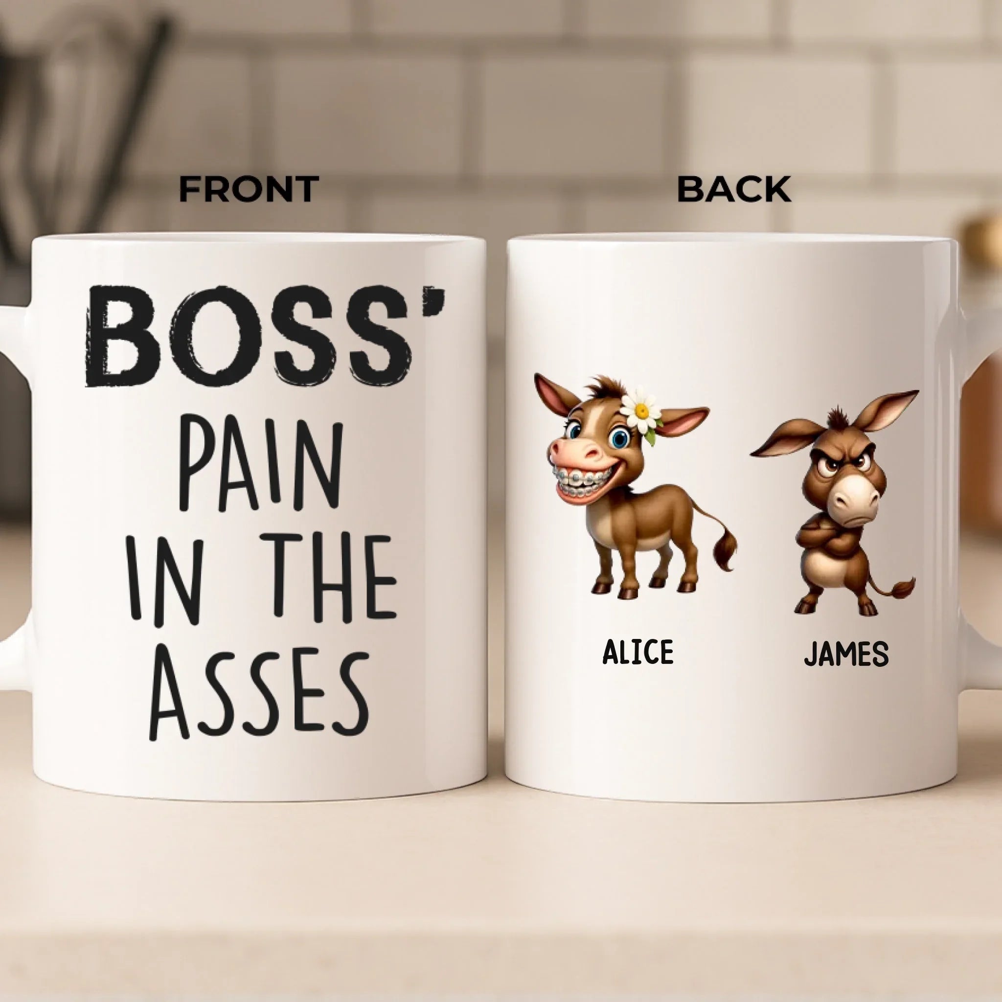 Custom Mug - Personalized Funny Gifts For Coworker, Work Bestie - Low Battery Human