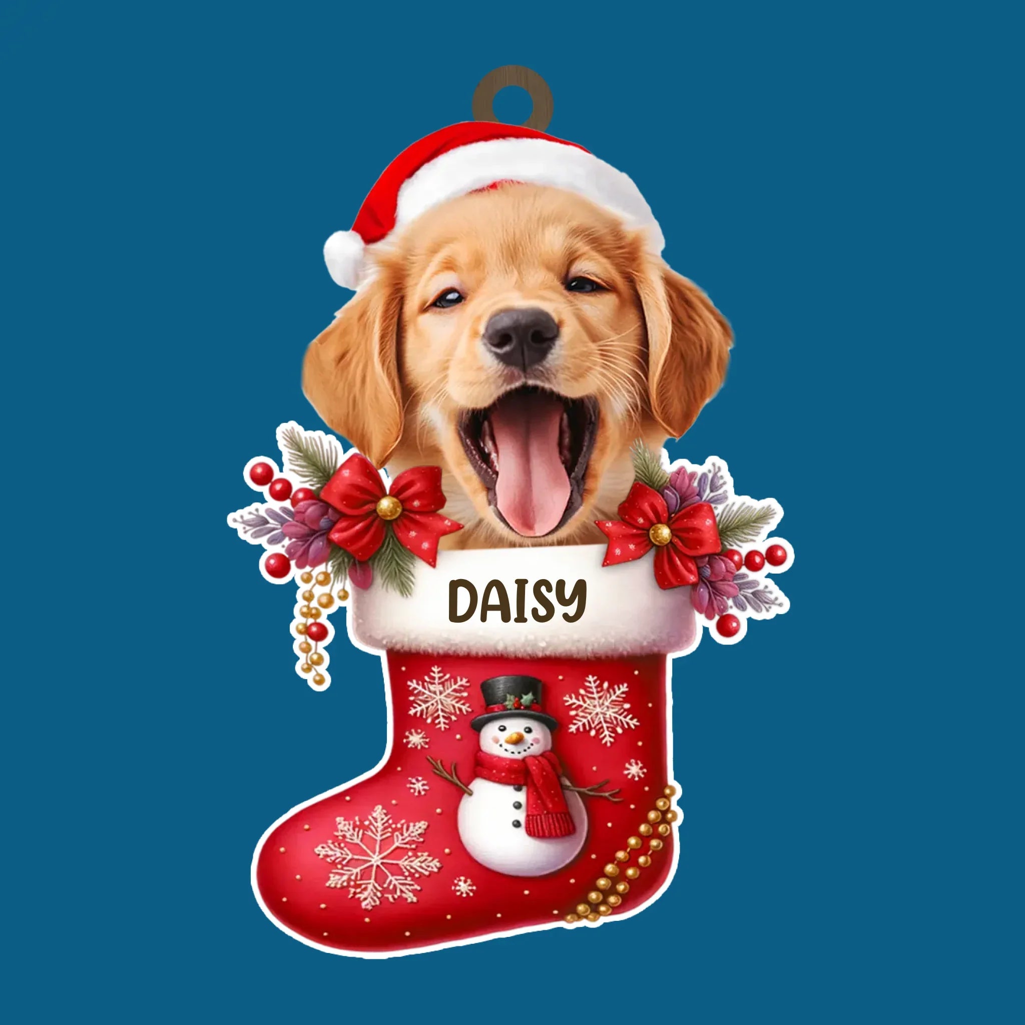 Custom Photo Happy Howlidays With All Our Love - Dog & Cat Personalized Custom Ornament - Acrylic, Wood Custom Shaped - Christmas Gift For Pet Owners, Pet Lovers