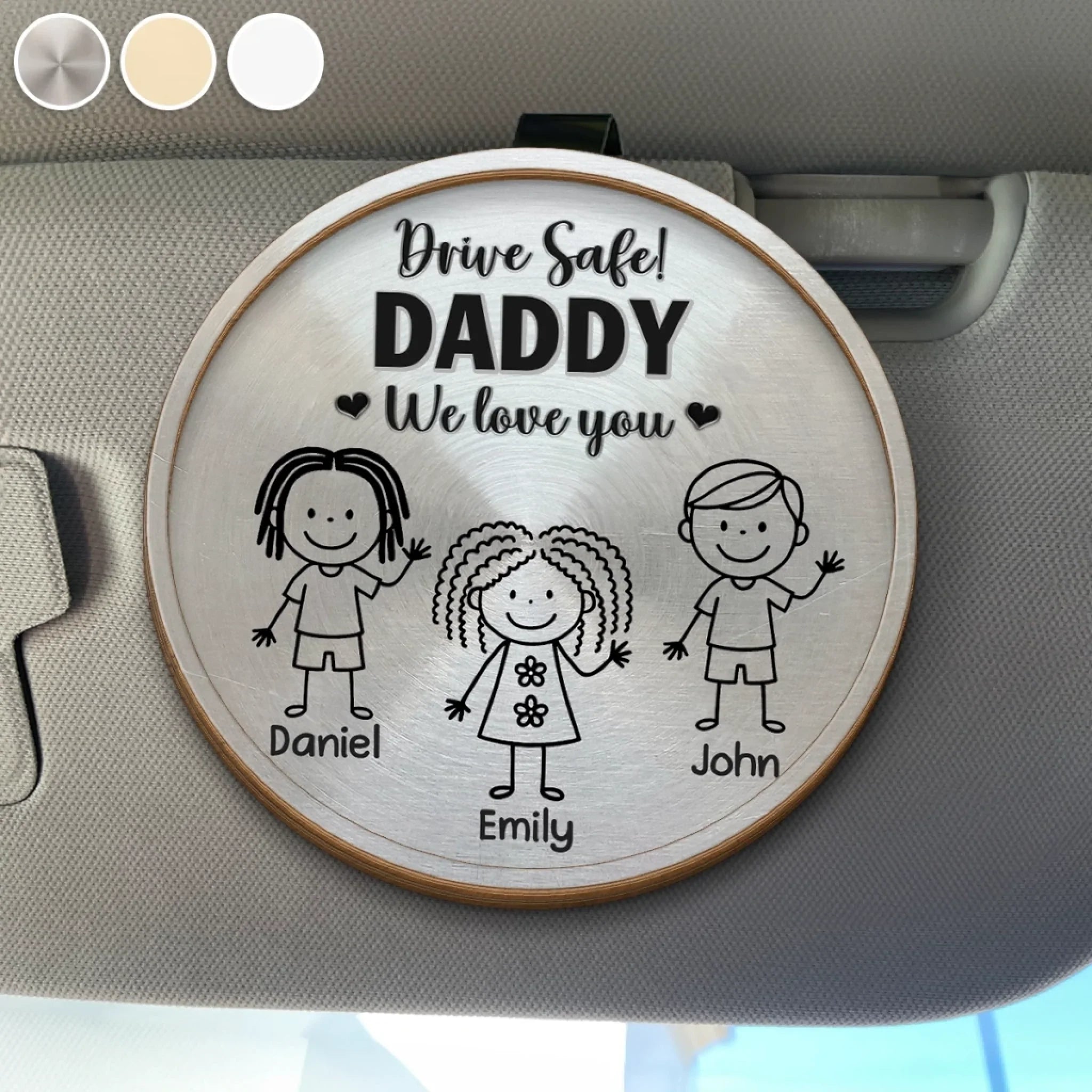 Custom Car Visor Clip - Personalized Birthday Gifts For Dad, Grandpa - Always Come Home Safe