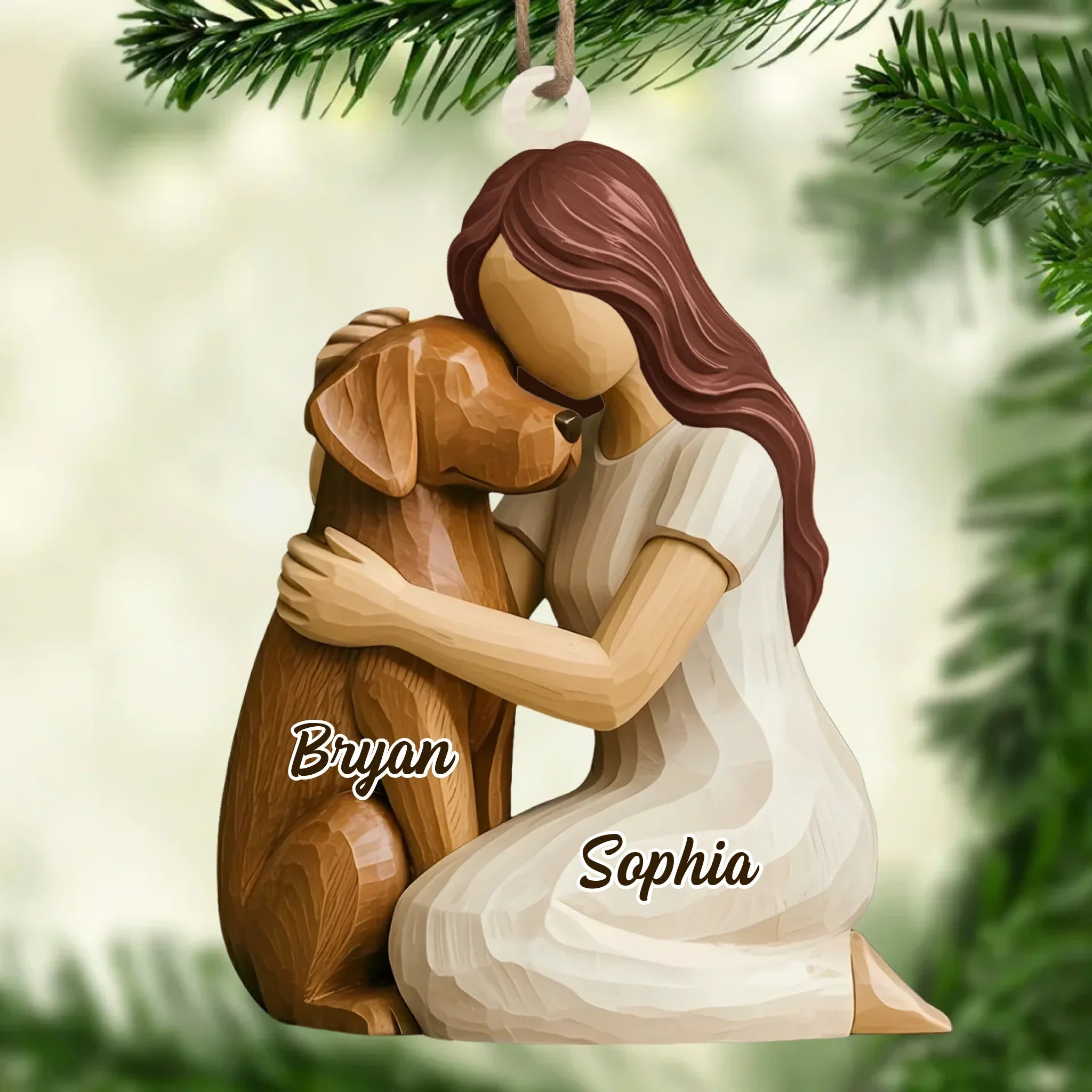 Custom Wood Ornament - Personalized Pet Christmas Memorial Sympathy Gifts For Dogs - Still Wagging In My Heart