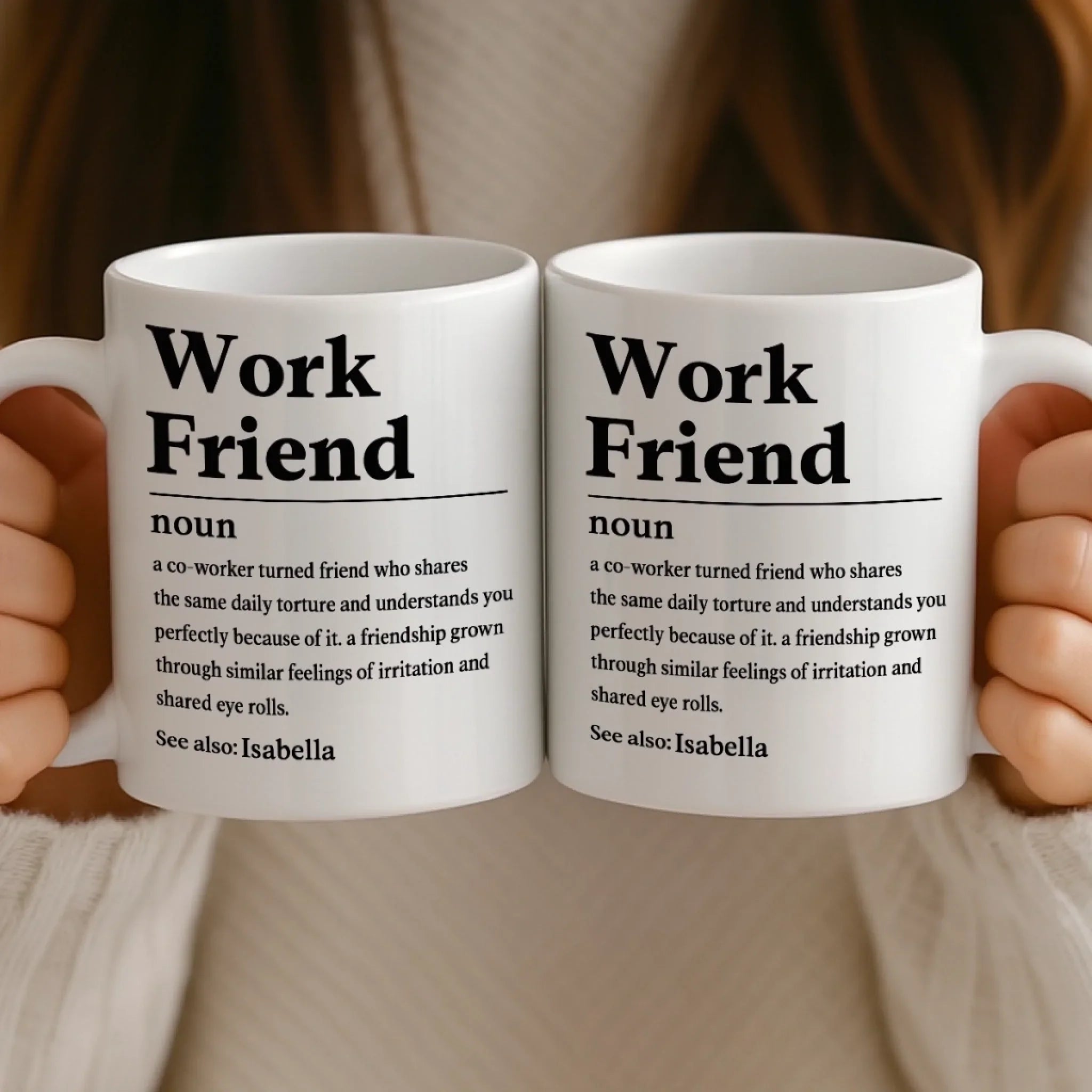 Custom Mug - Personalized Birthday Gifts For Coworker, Work Bestie - Work Friend