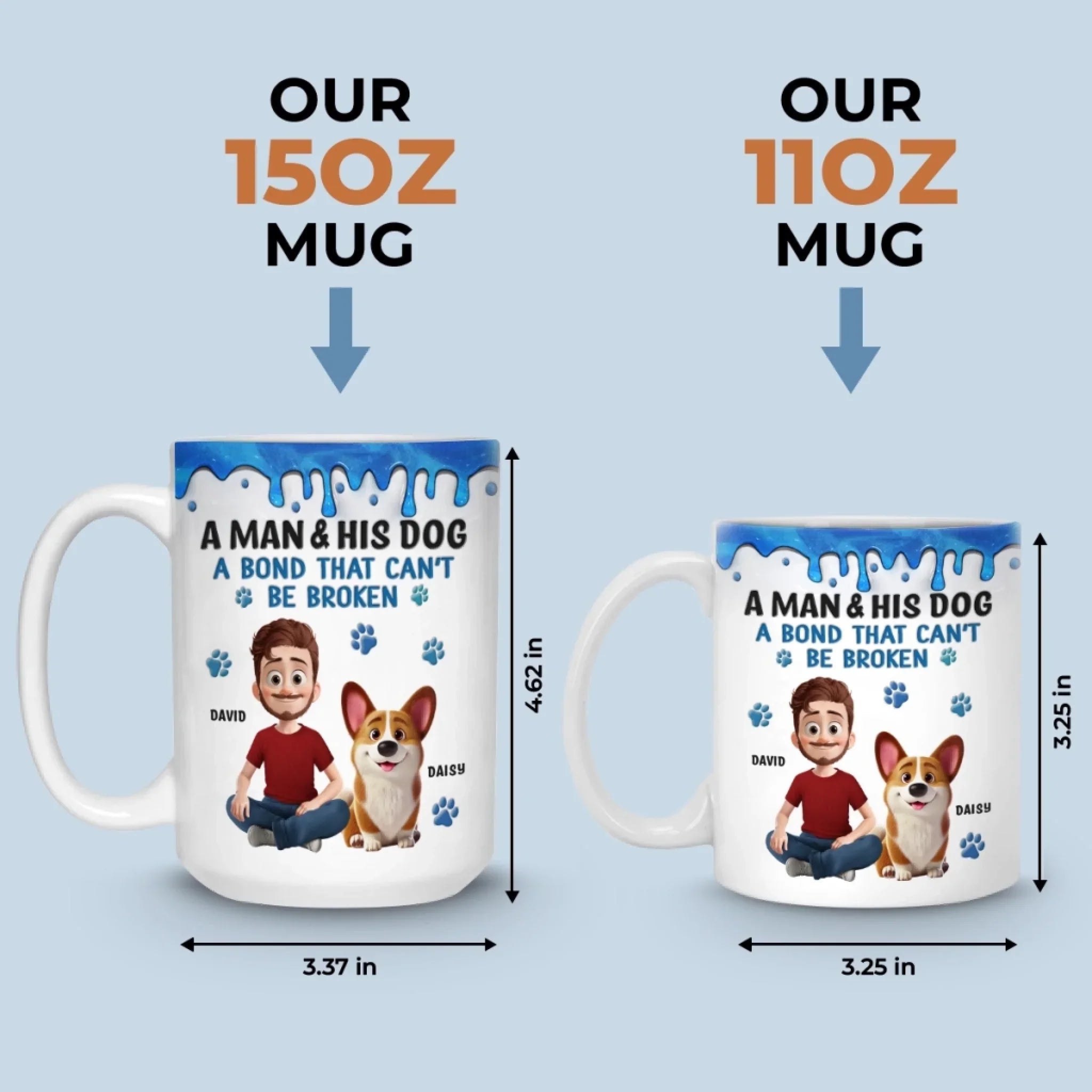 Custom Mug - Personalized Birthday Gifts For Dog Lovers, Dog Dad And Mom - Best Buds For Life