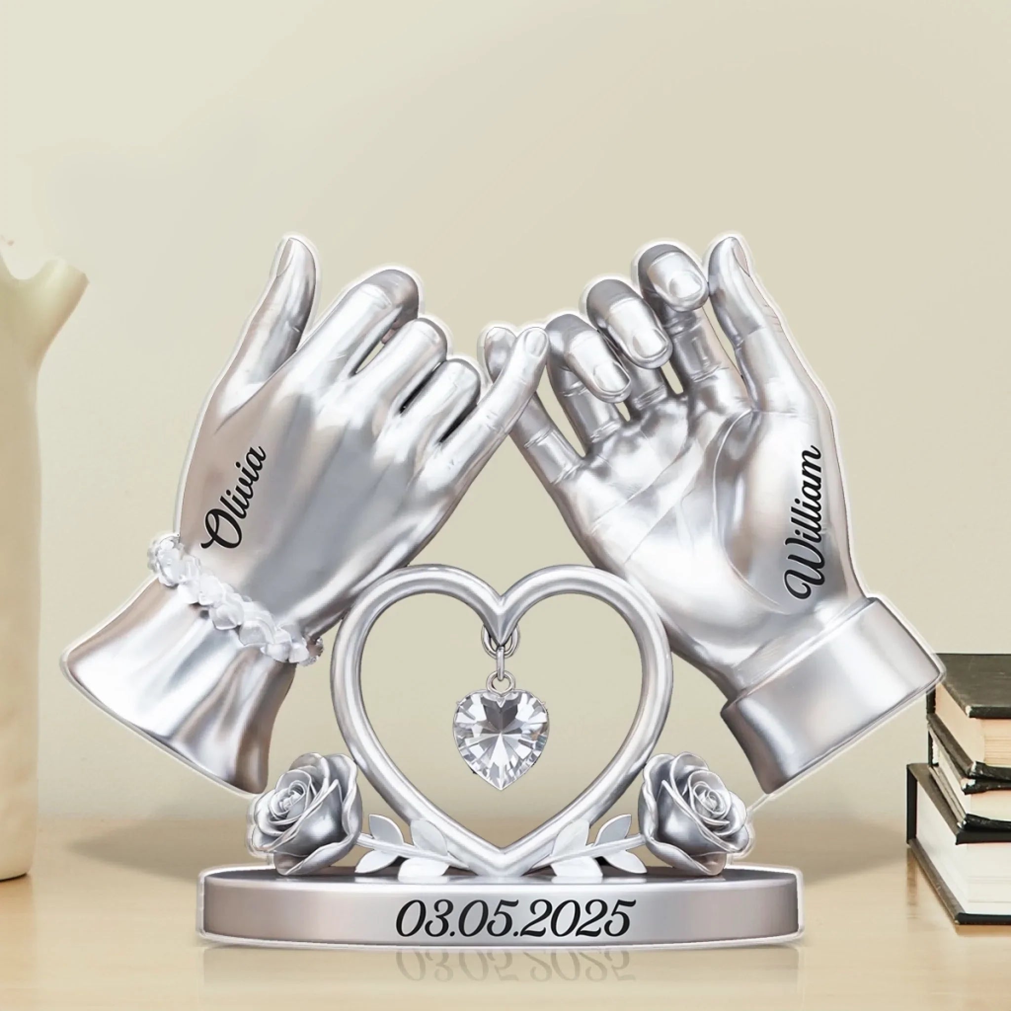 Custom Acrylic Plaque - Personalized Anniversary Wedding Gifts For Husband And Wife, Him And Her - Our Forever Love Story