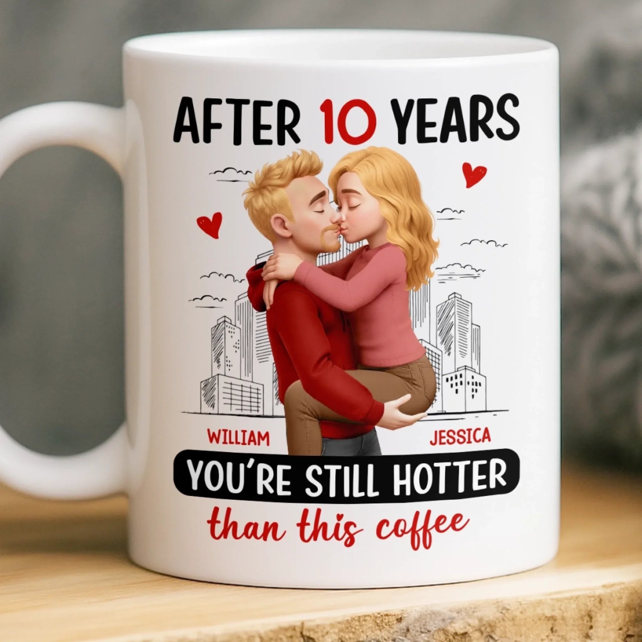 Custom Mug - Personalized Anniversary Wedding Gifts For Husband And Wife, Him And Her - You Feel Like Home