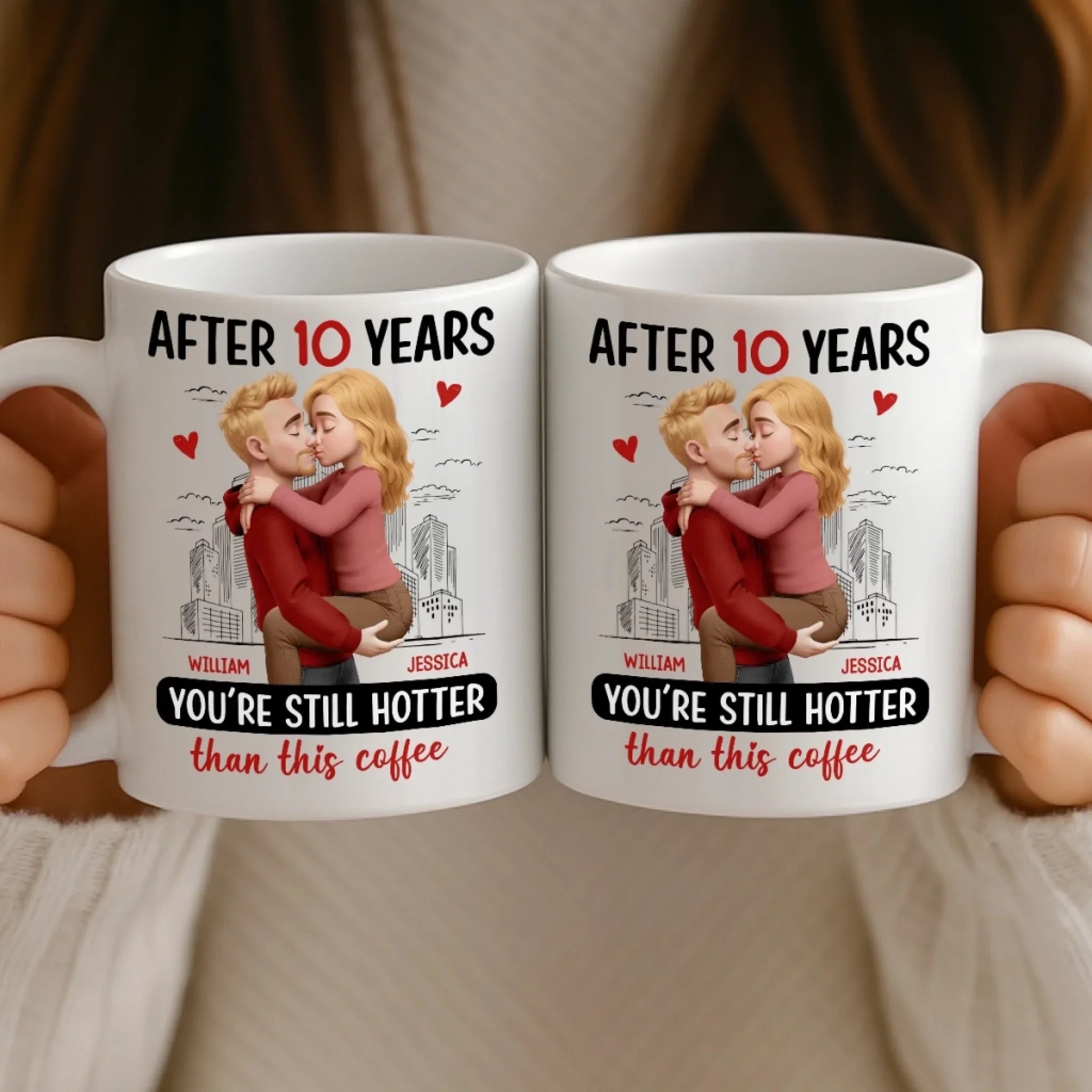 Custom Mug - Personalized Anniversary Wedding Gifts For Husband And Wife, Him And Her - You Feel Like Home