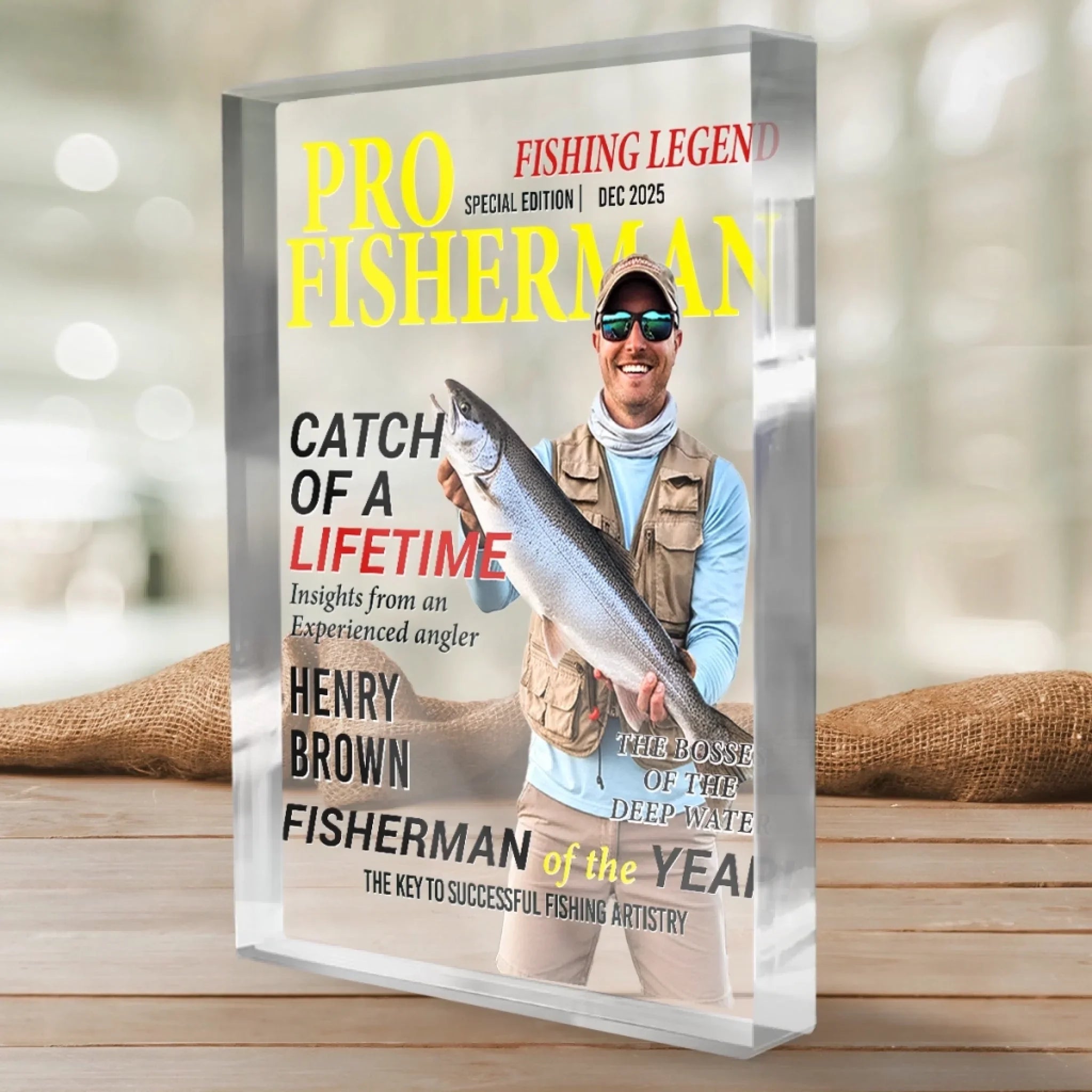 Custom Rectangle Shaped Acrylic Plaque - Personalized Birthday Gifts For Fisherman - Reely Good At This
