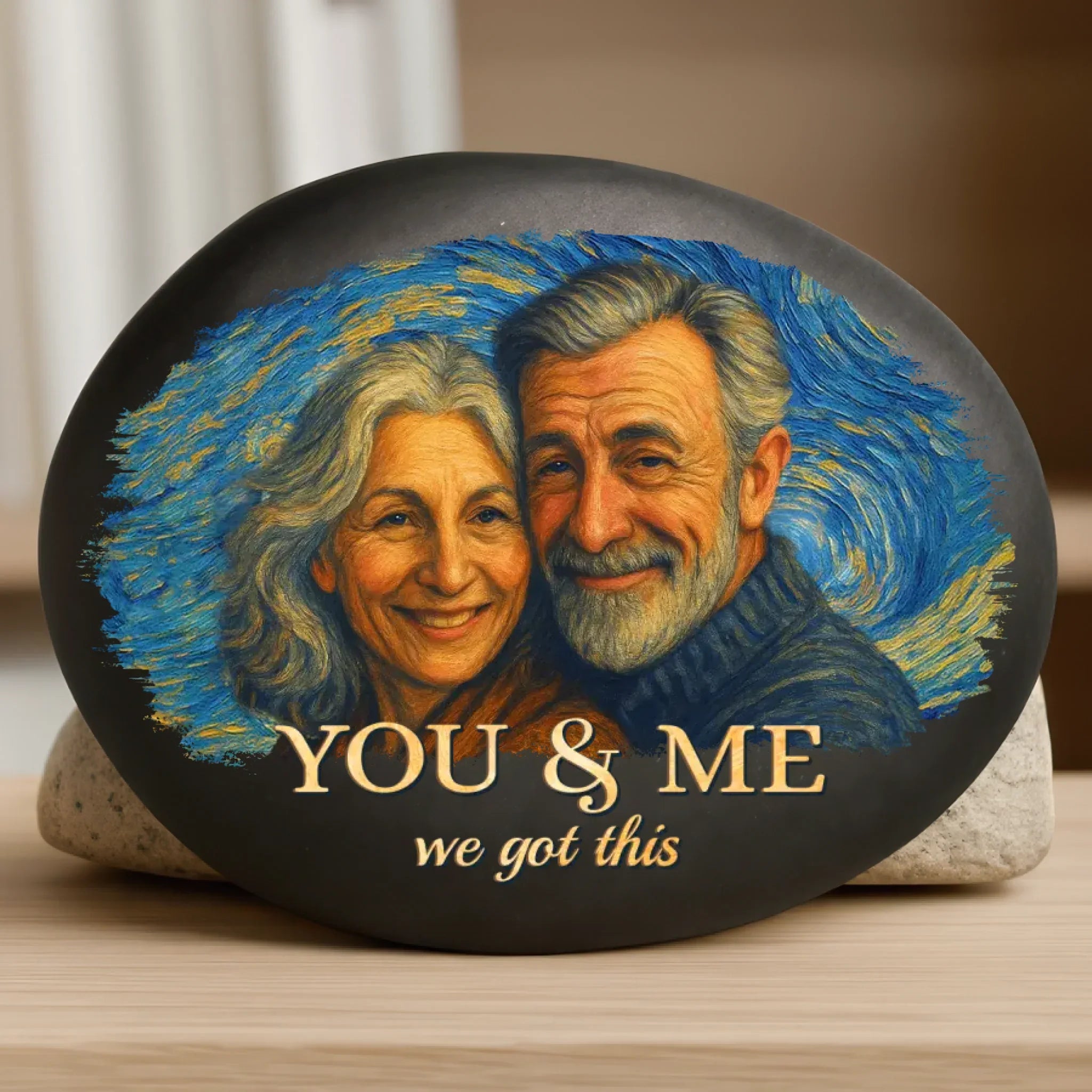 Custom Photo Printed Rock - Personalized Anniversary Wedding Gifts For Husband And Wife, Him And Her - Endless Love, Endless Us