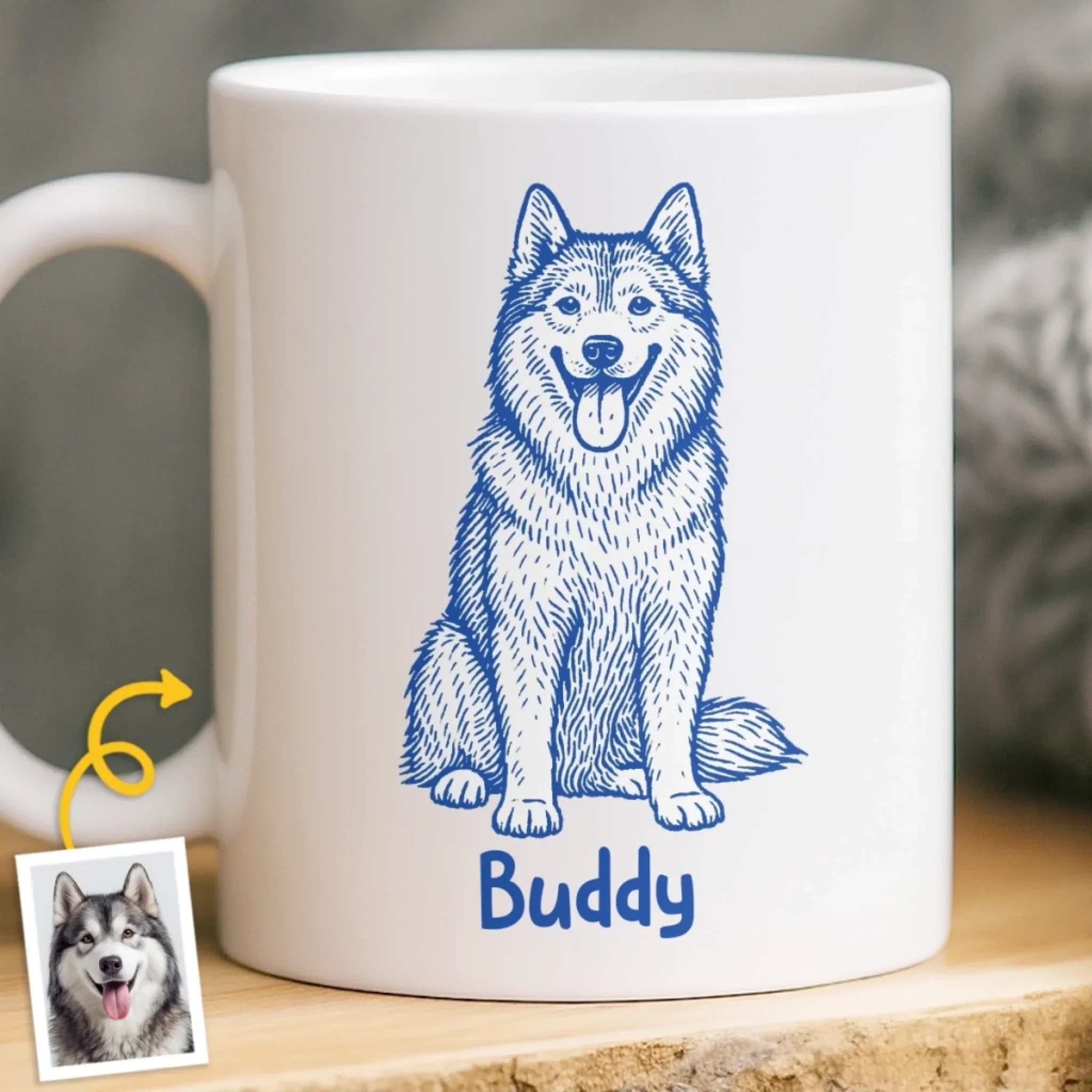 Custom Photo Mug - Personalized Christmas Birthday Gifts For Dog Cat Lovers, Dog Dad And Mom, Cat Owners - Love Begins With A Wet Nose