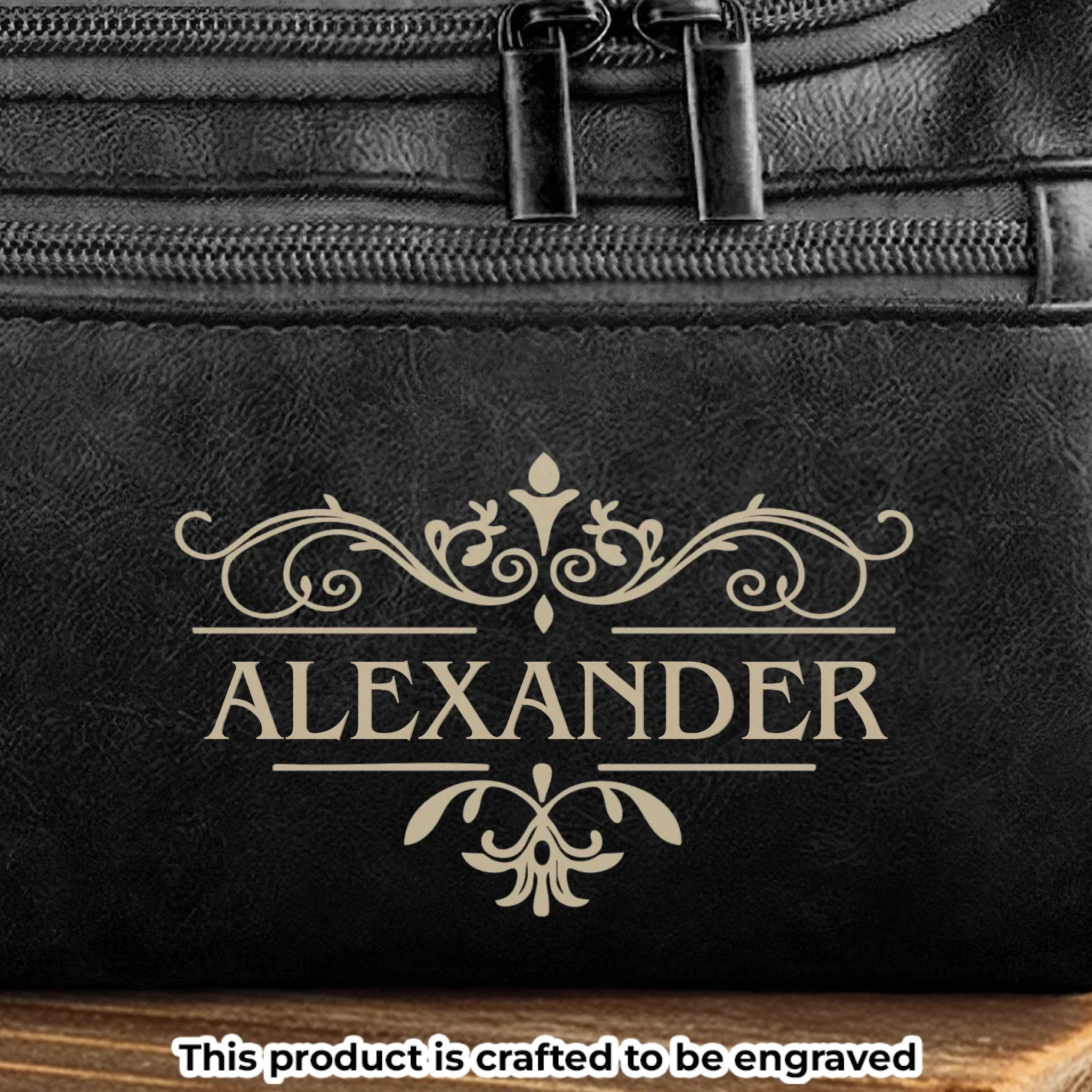 Custom Engraved Leather Toiletry Bag - Personalized Birthday Gifts For Dad, Brother, Grandpa, Husband - Crafted For A Good Man