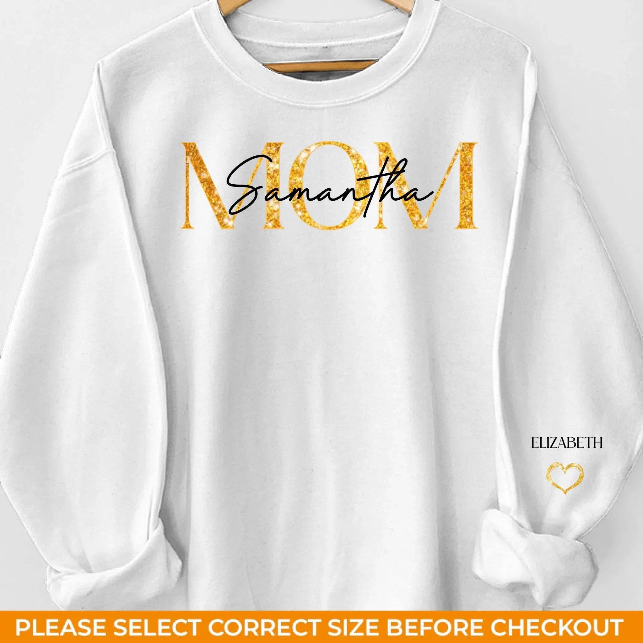 Mom, You Are My Guiding Star - Family Personalized Custom Unisex Sweatshirt With Design On Sleeve - Gift For Mom, Grandma