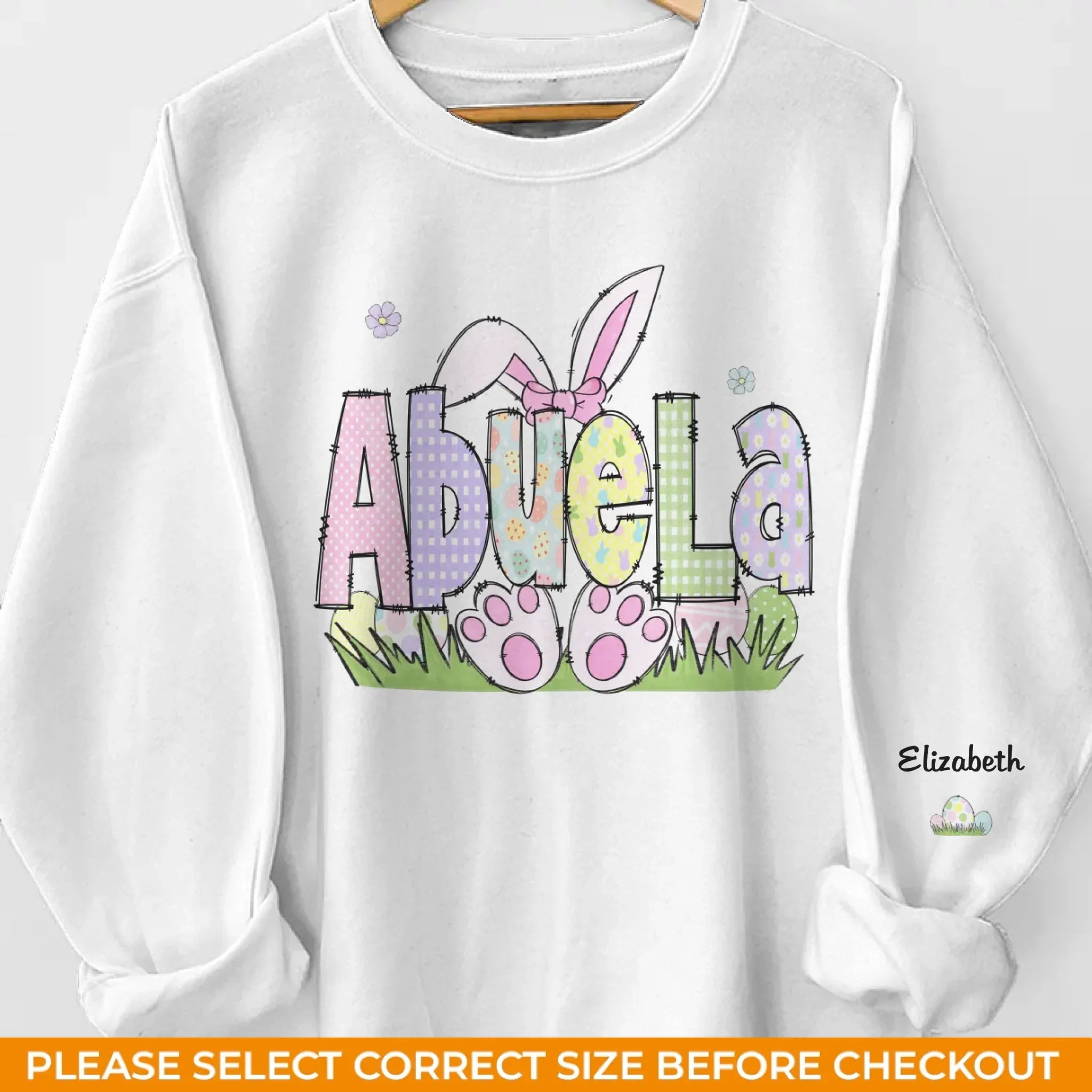 Grandma’s Love Is My Strength - Family Personalized Custom Unisex Sweatshirt, Hoodie With Design On Sleeve - Gift For Mom, Grandma