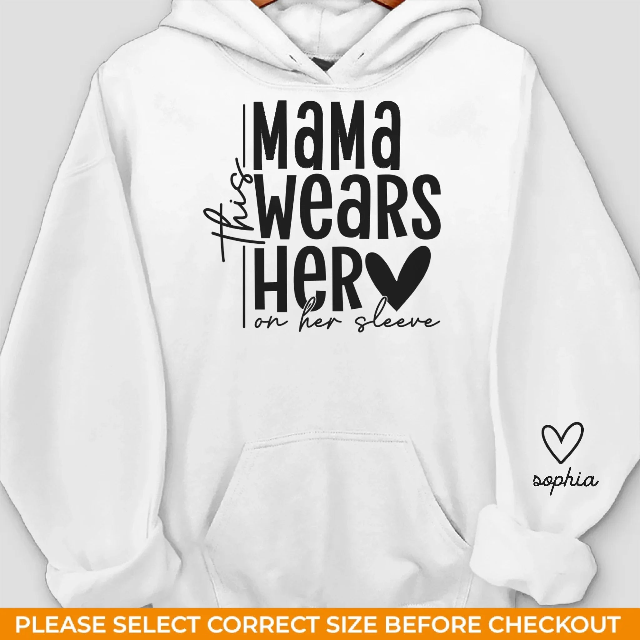 Every Beat Of Her Heart Shows - Family Personalized Custom Unisex Sweatshirt, Hoodie With Design On Sleeve - Gift For Mom, Grandma