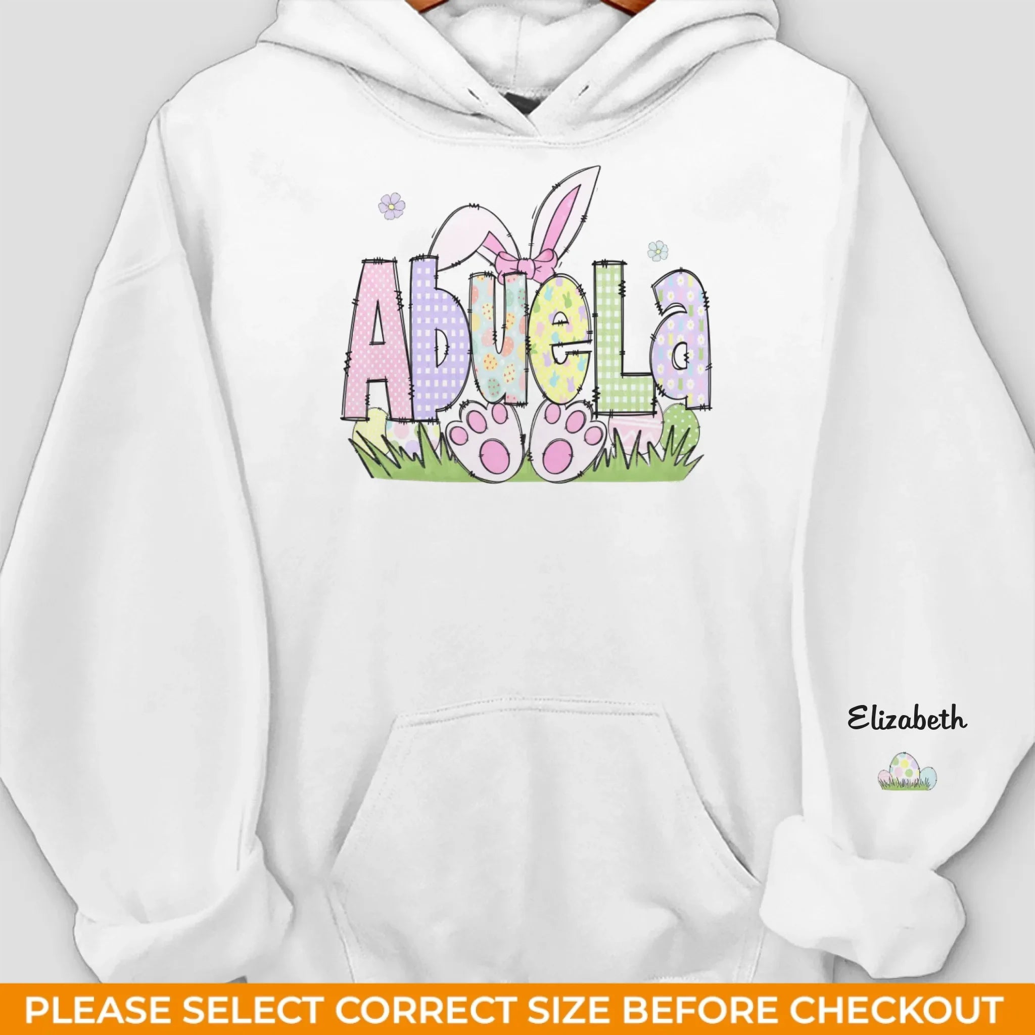 Grandma’s Love Is My Strength - Family Personalized Custom Unisex Sweatshirt, Hoodie With Design On Sleeve - Gift For Mom, Grandma
