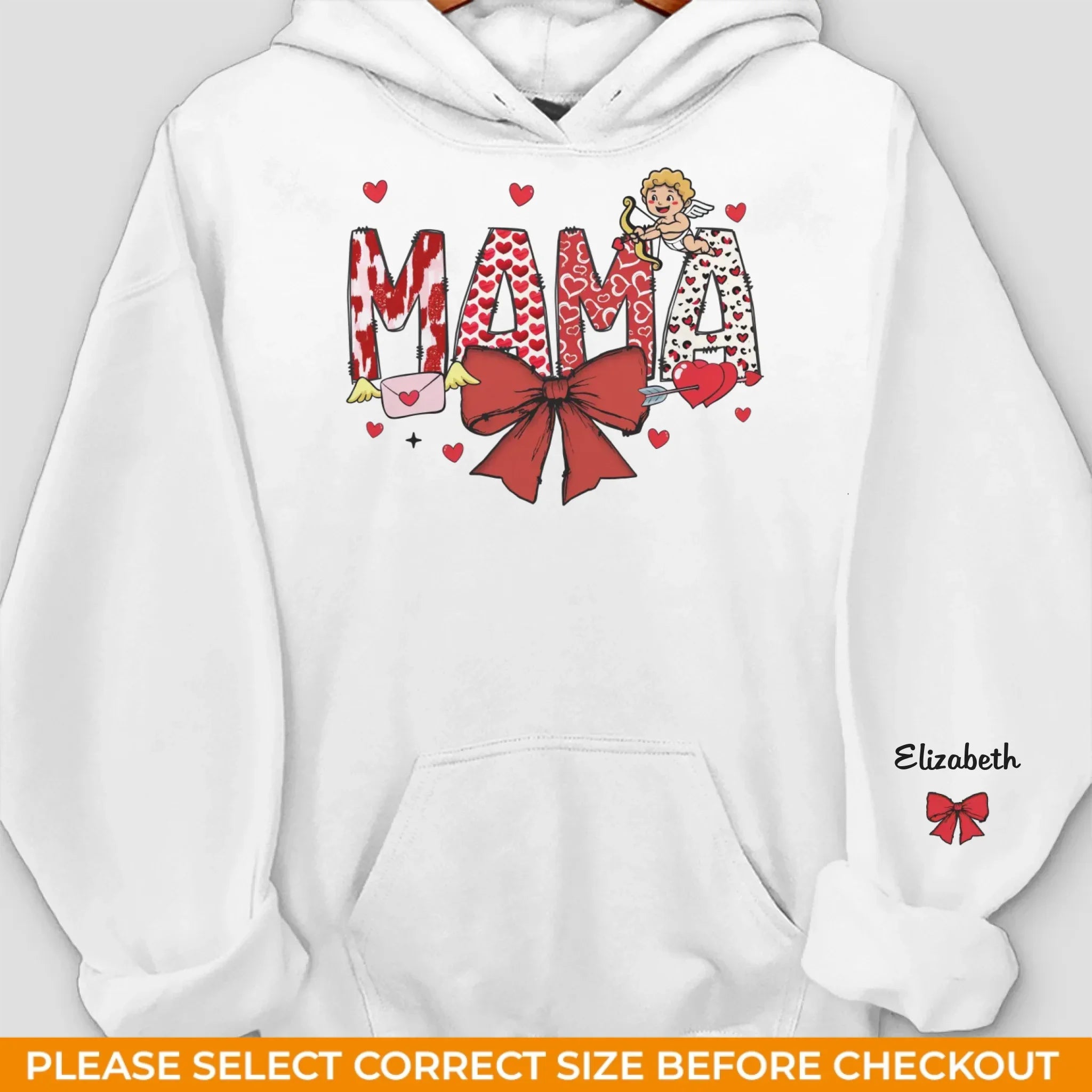 Her Love Is The Bond That Holds Us Together - Family Personalized Custom Unisex Sweatshirt, Hoodie With Design On Sleeve - Gift For Mom, Grandma