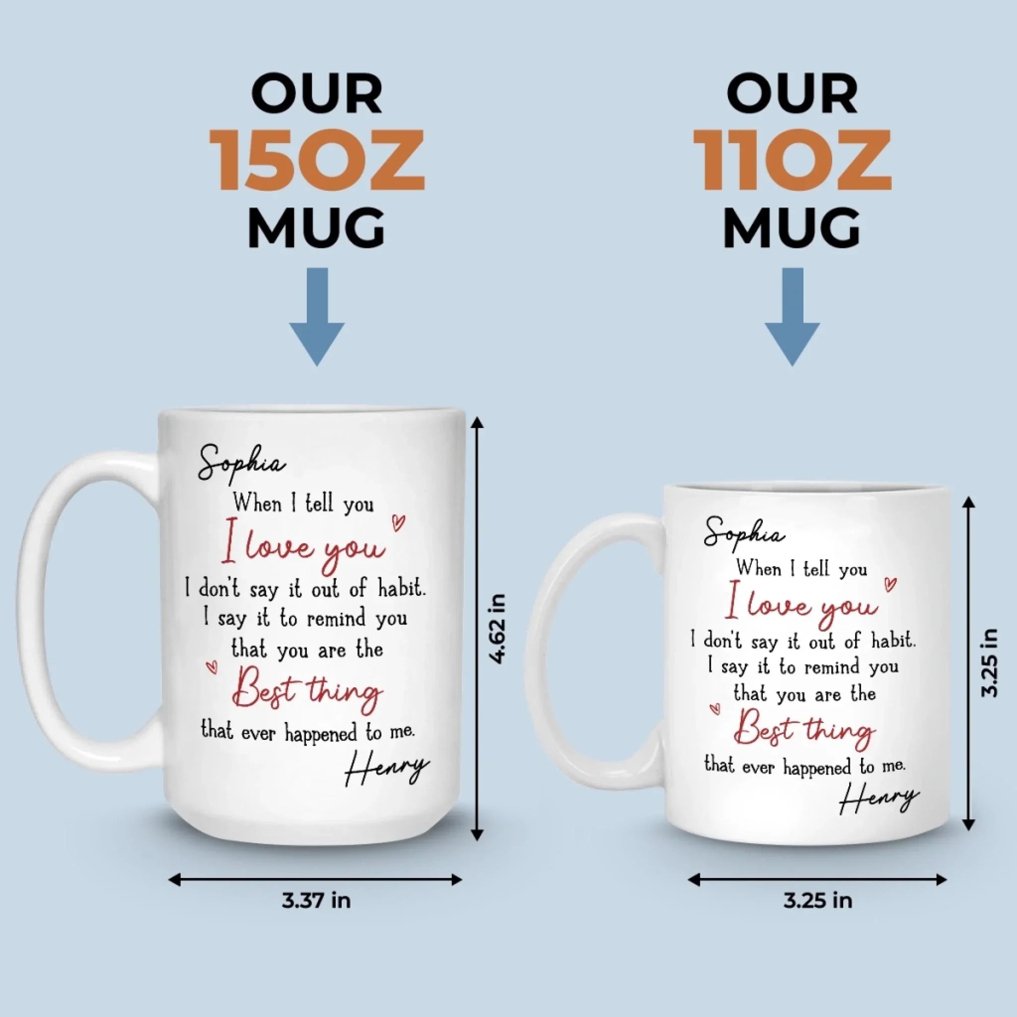 Custom Mug - Personalized Anniversary Wedding Gifts For Husband And Wife, Him And Her - Holding On To Us